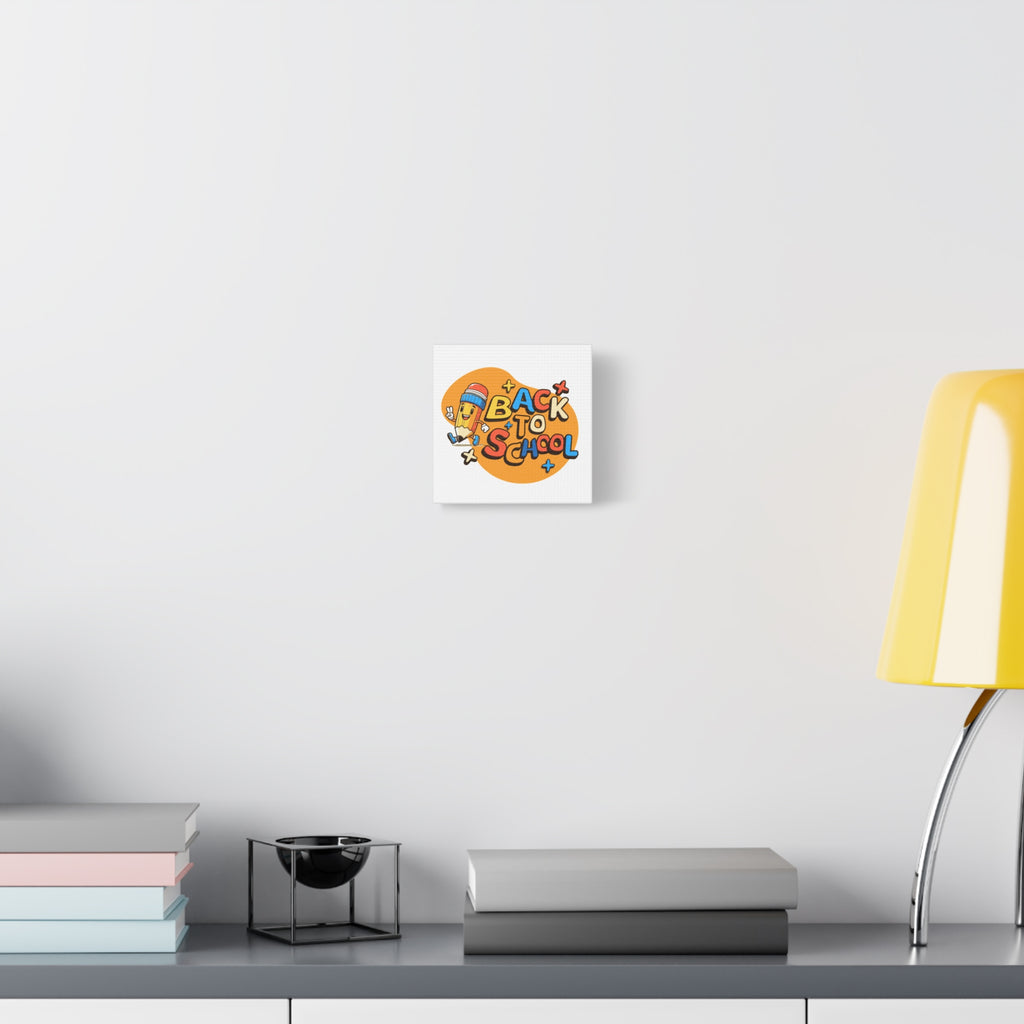 Back to School Canvas Wall Art — Cheerful Pencil Classroom Decor