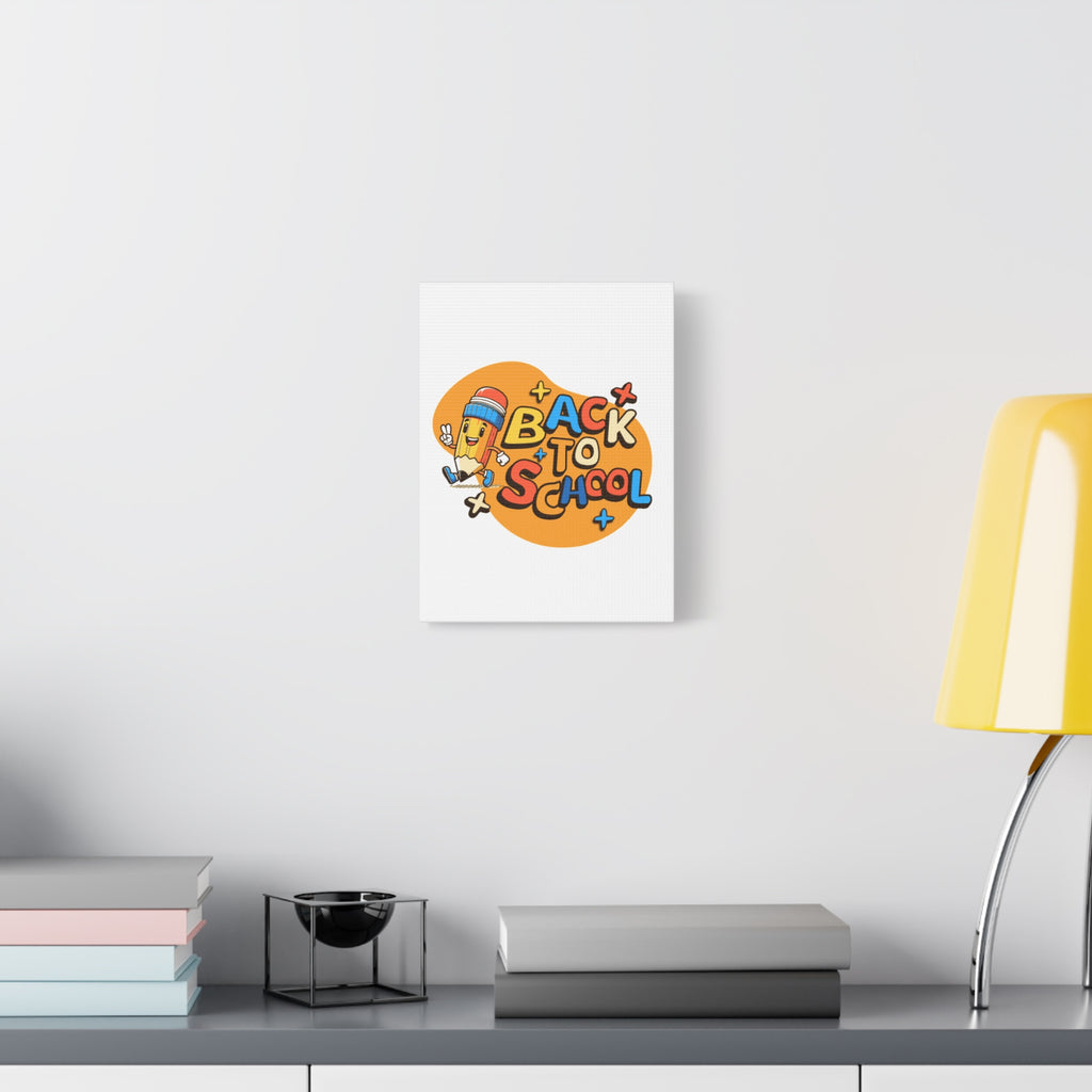 Back to School Canvas Wall Art — Cheerful Pencil Classroom Decor