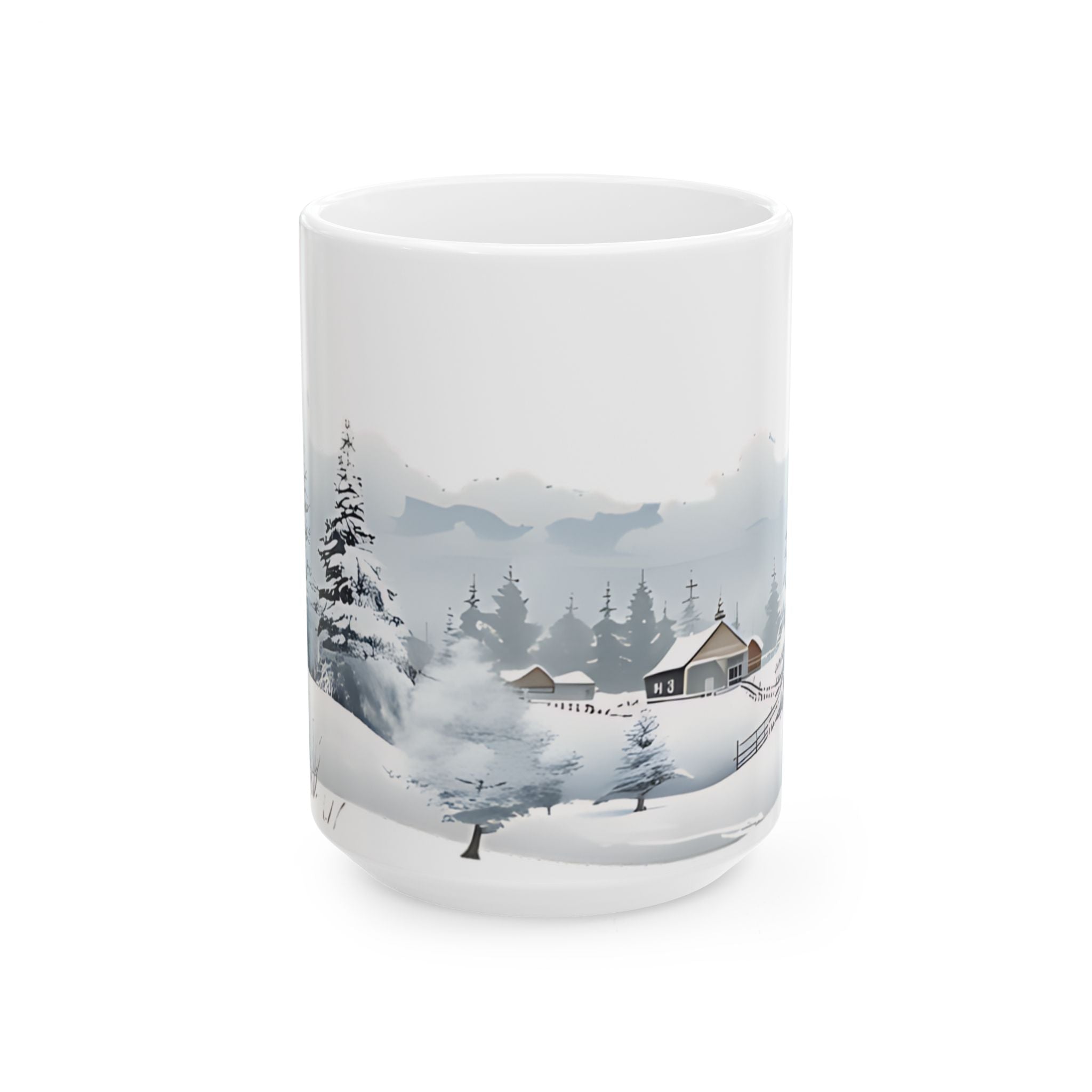 Watercolor Winter Forest Mug