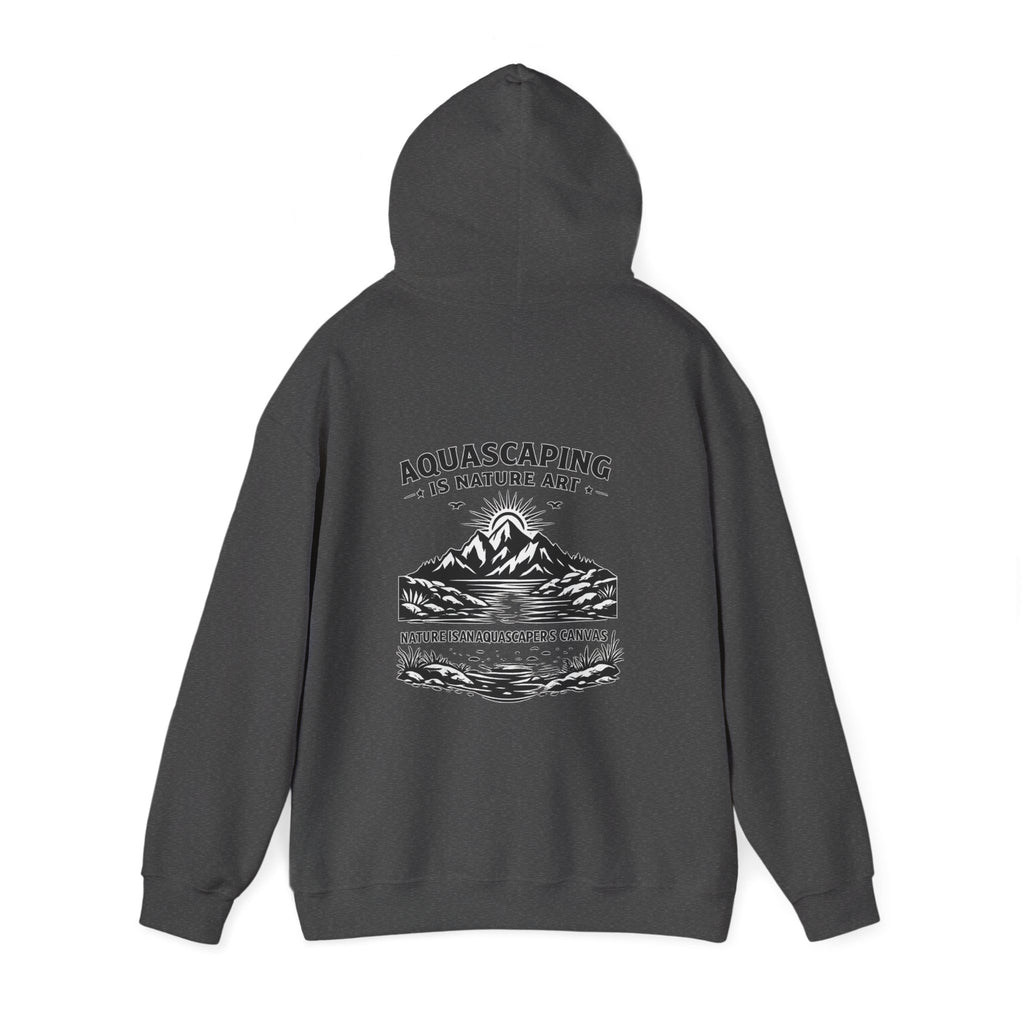 Two Side Aquascaping Mountain Hoodie — "Mountain Aquascape" Nature Aquascaping Pullover