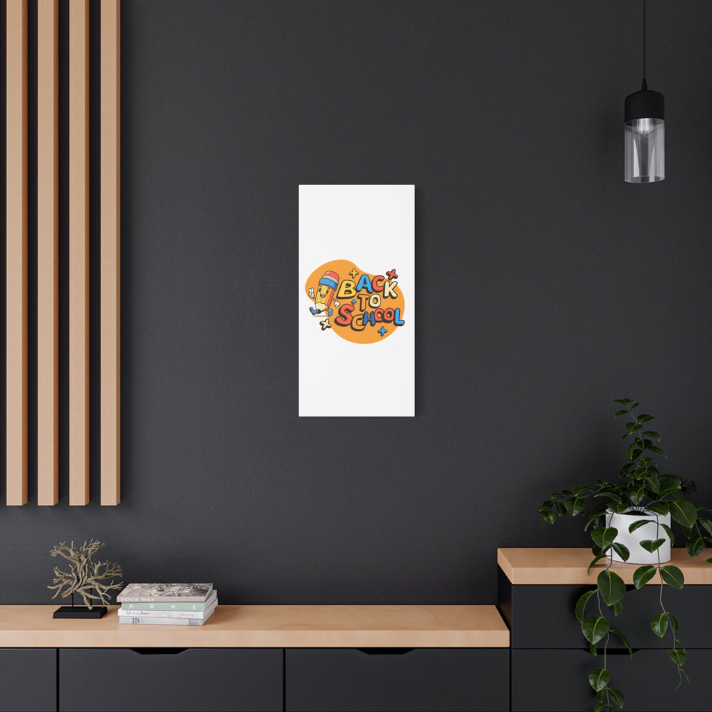 Back to School Canvas Wall Art — Cheerful Pencil Classroom Decor