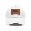 Personalized "Dad" Leather Patch Dad Hat — Custom Father's Day Cap