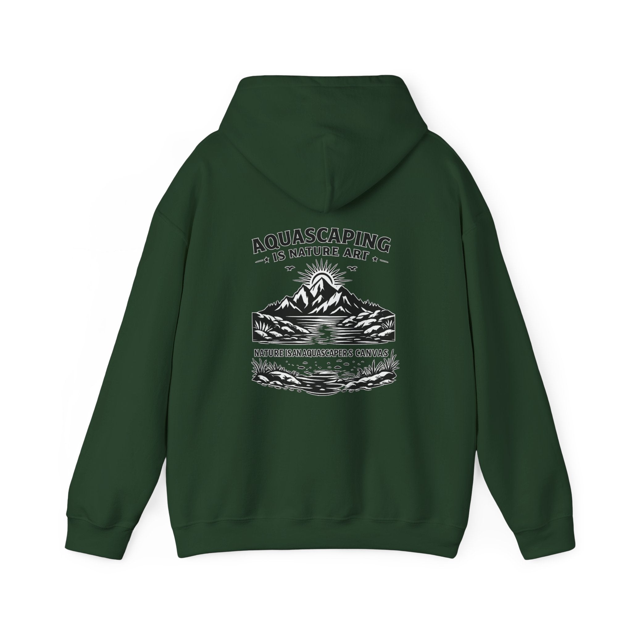 Two Side Aquascaping Mountain Hoodie — "Mountain Aquascape" Nature Aquascaping Pullover