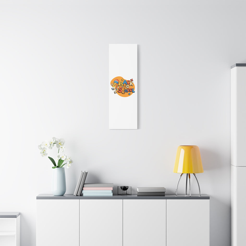 Back to School Canvas Wall Art — Cheerful Pencil Classroom Decor