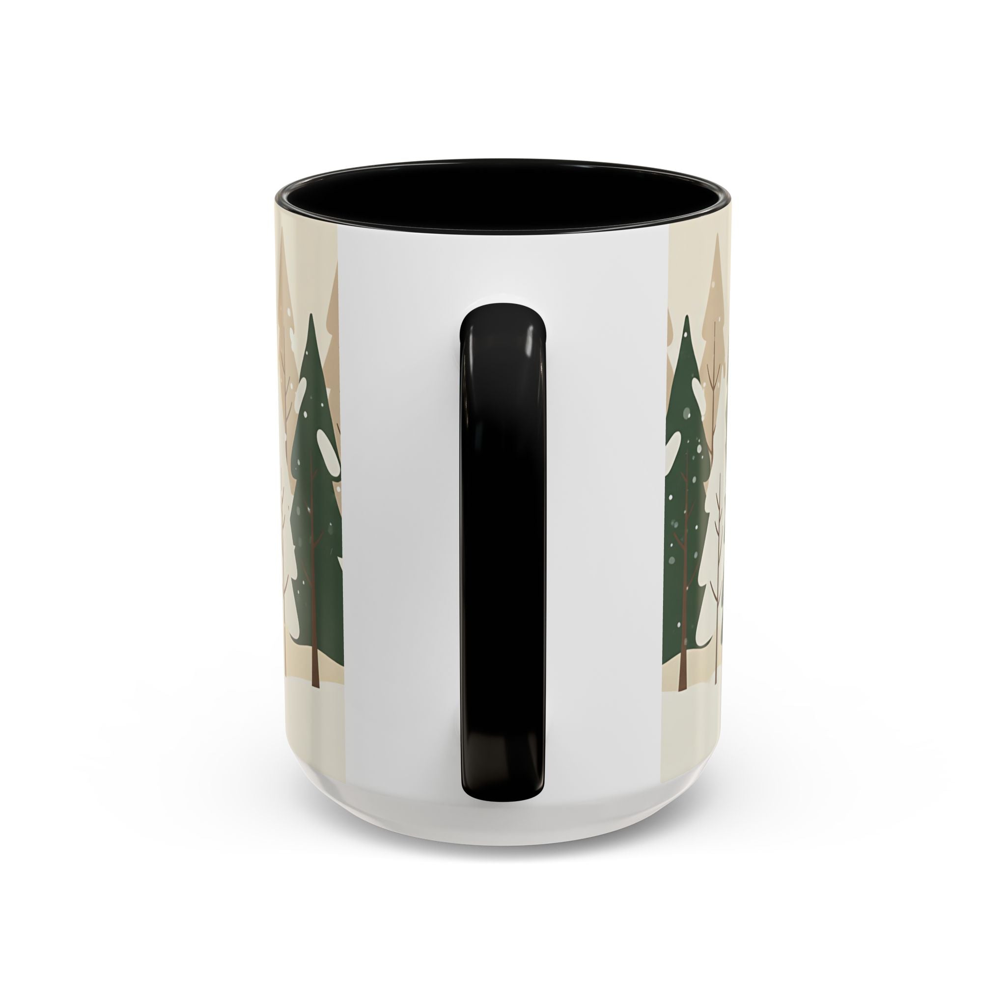 Minimal Winter Forest Accent Mug | Holiday Coffee Cup