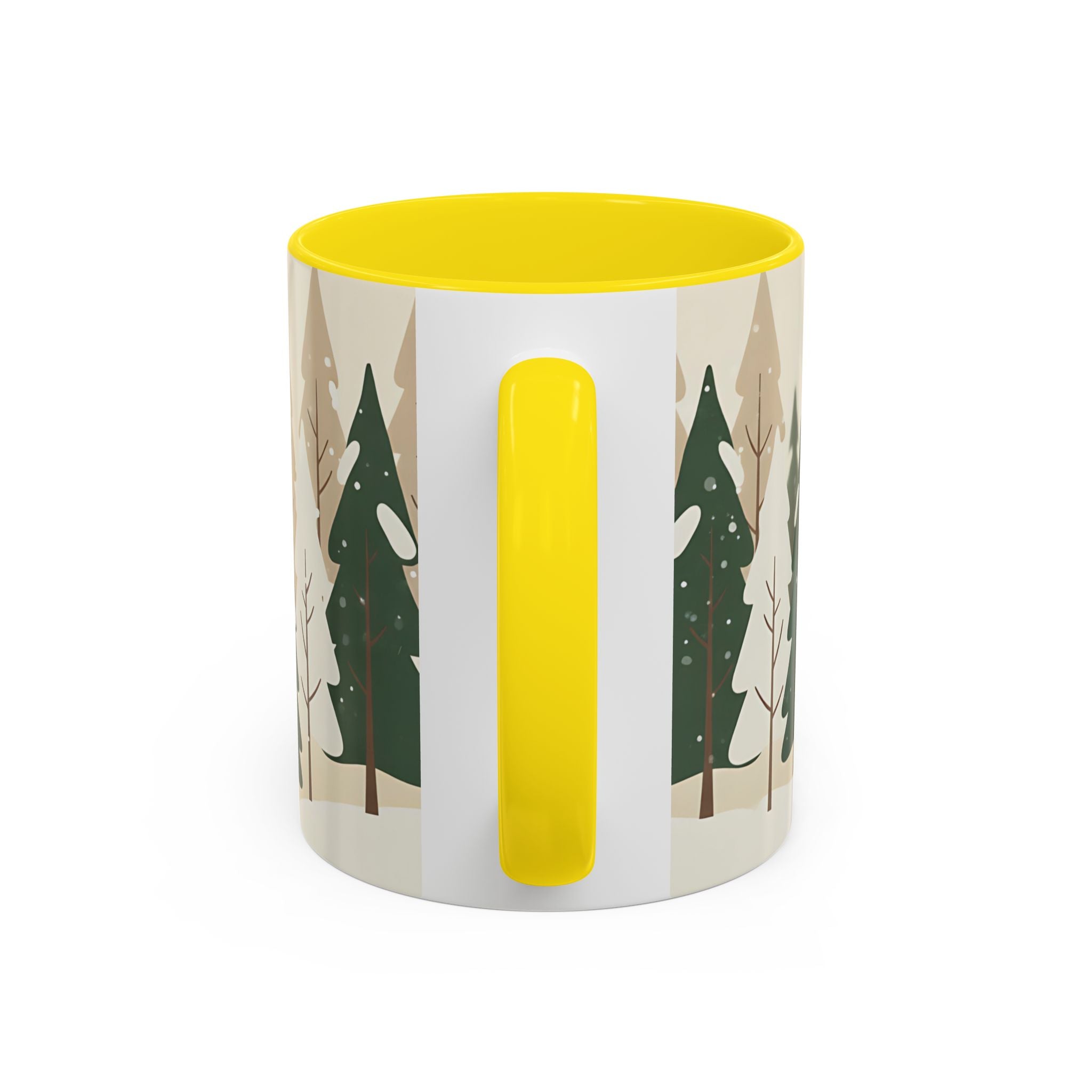 Minimal Winter Forest Accent Mug | Holiday Coffee Cup