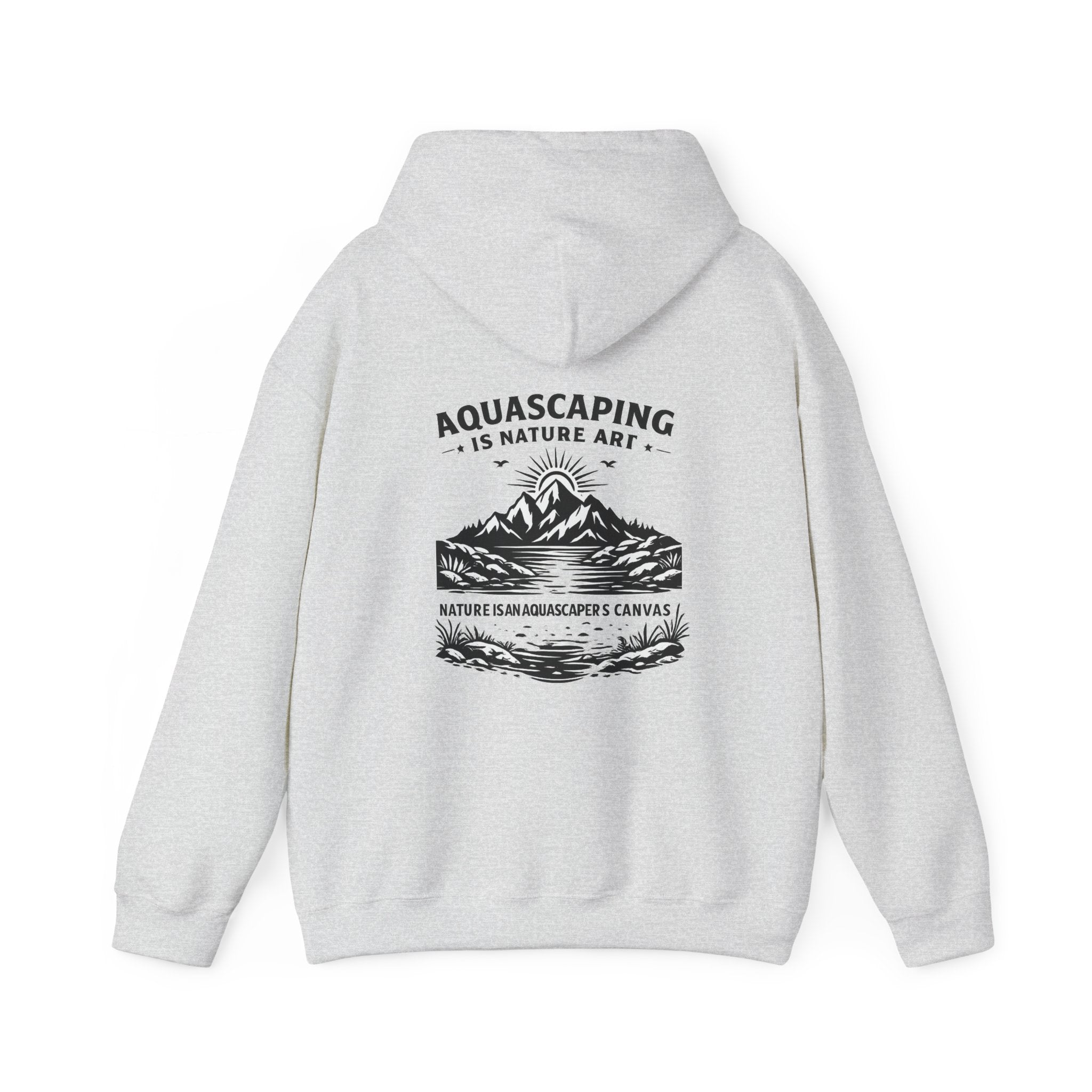 Two Side Aquascaping Mountain Hoodie — "Mountain Aquascape" Nature Aquascaping Pullover