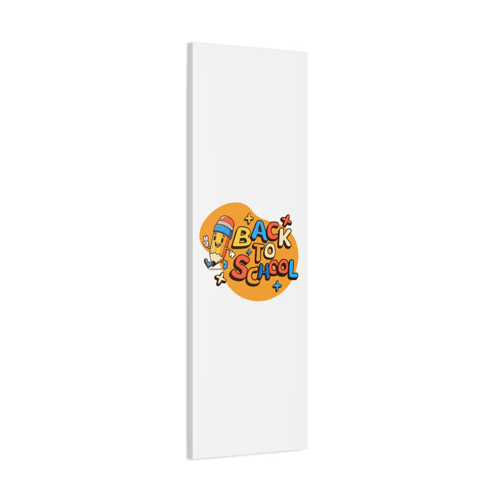 Back to School Canvas Wall Art — Cheerful Pencil Classroom Decor