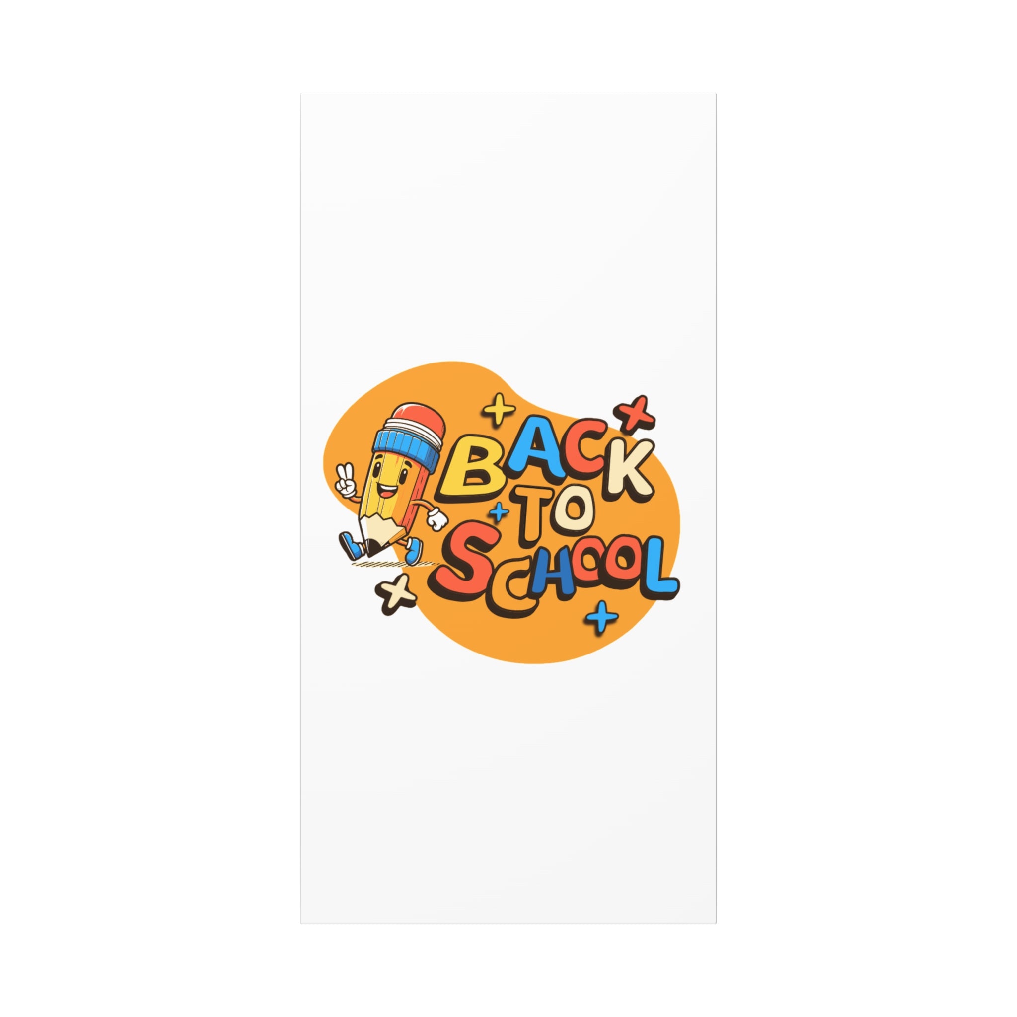 Back to School Canvas Wall Art — Cheerful Pencil Classroom Decor
