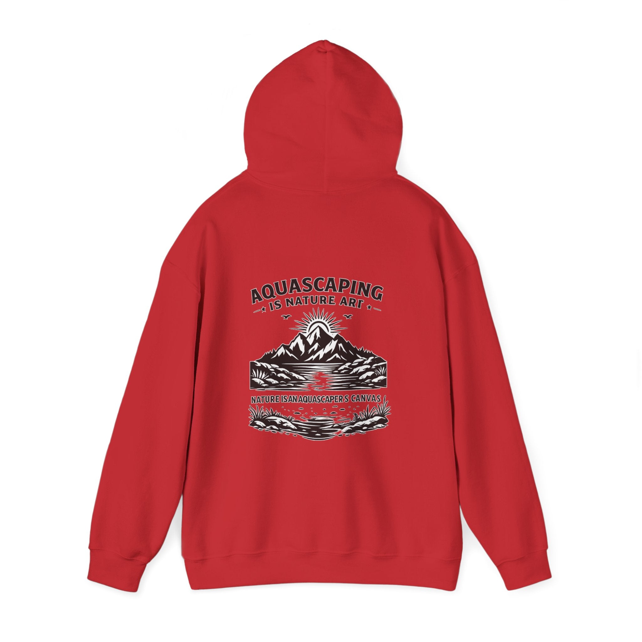 Two Side Aquascaping Mountain Hoodie — "Mountain Aquascape" Nature Aquascaping Pullover