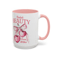 Personalized Coquette Cherry Mug | Watercolor Bow Cup