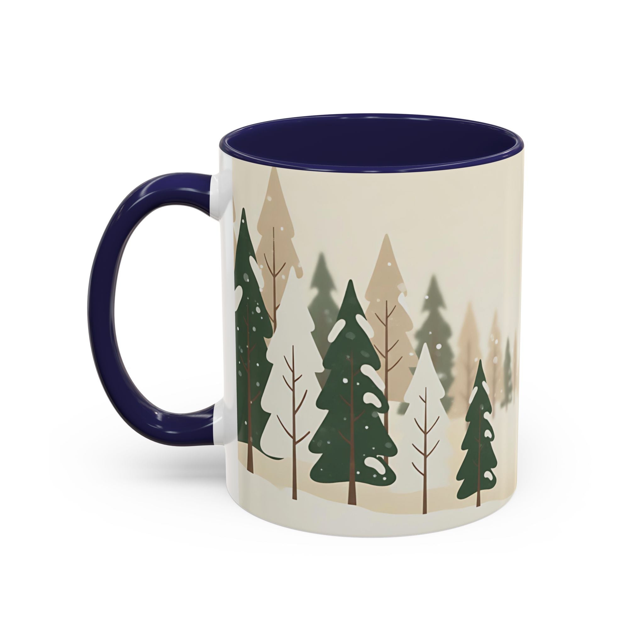 Minimal Winter Forest Accent Mug