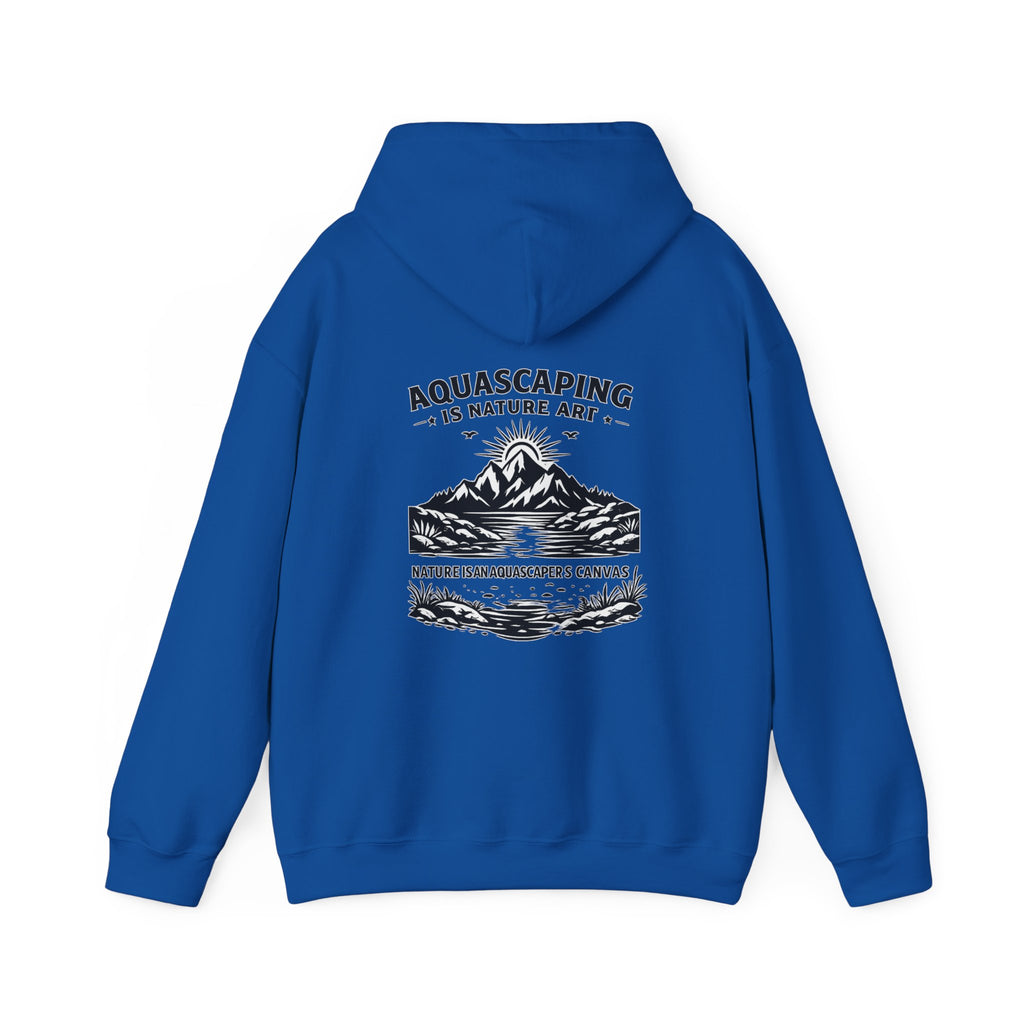 Two Side Aquascaping Mountain Hoodie — "Mountain Aquascape" Nature Aquascaping Pullover