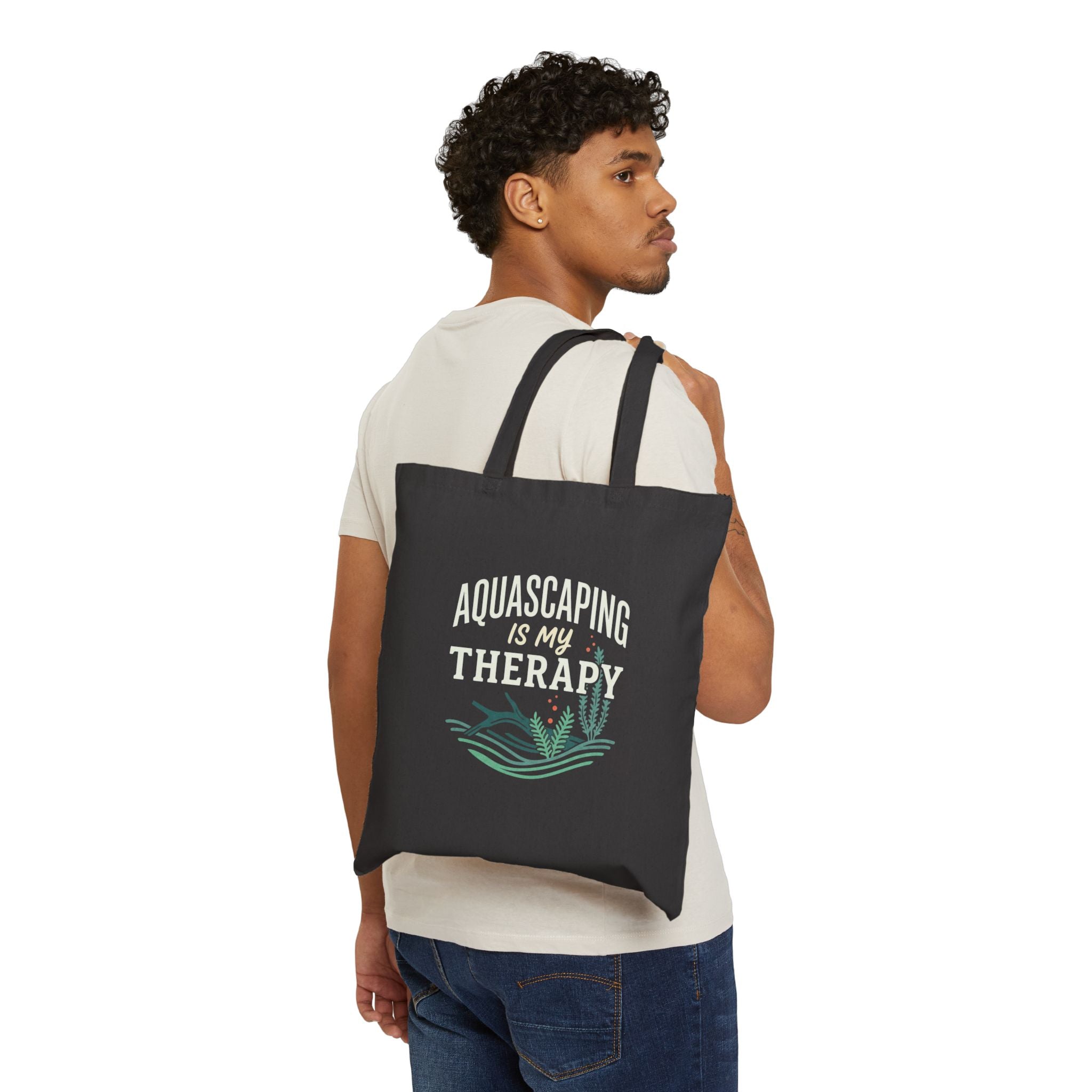 Aquascaping Is My Therapy Cotton Canvas Tote Bag