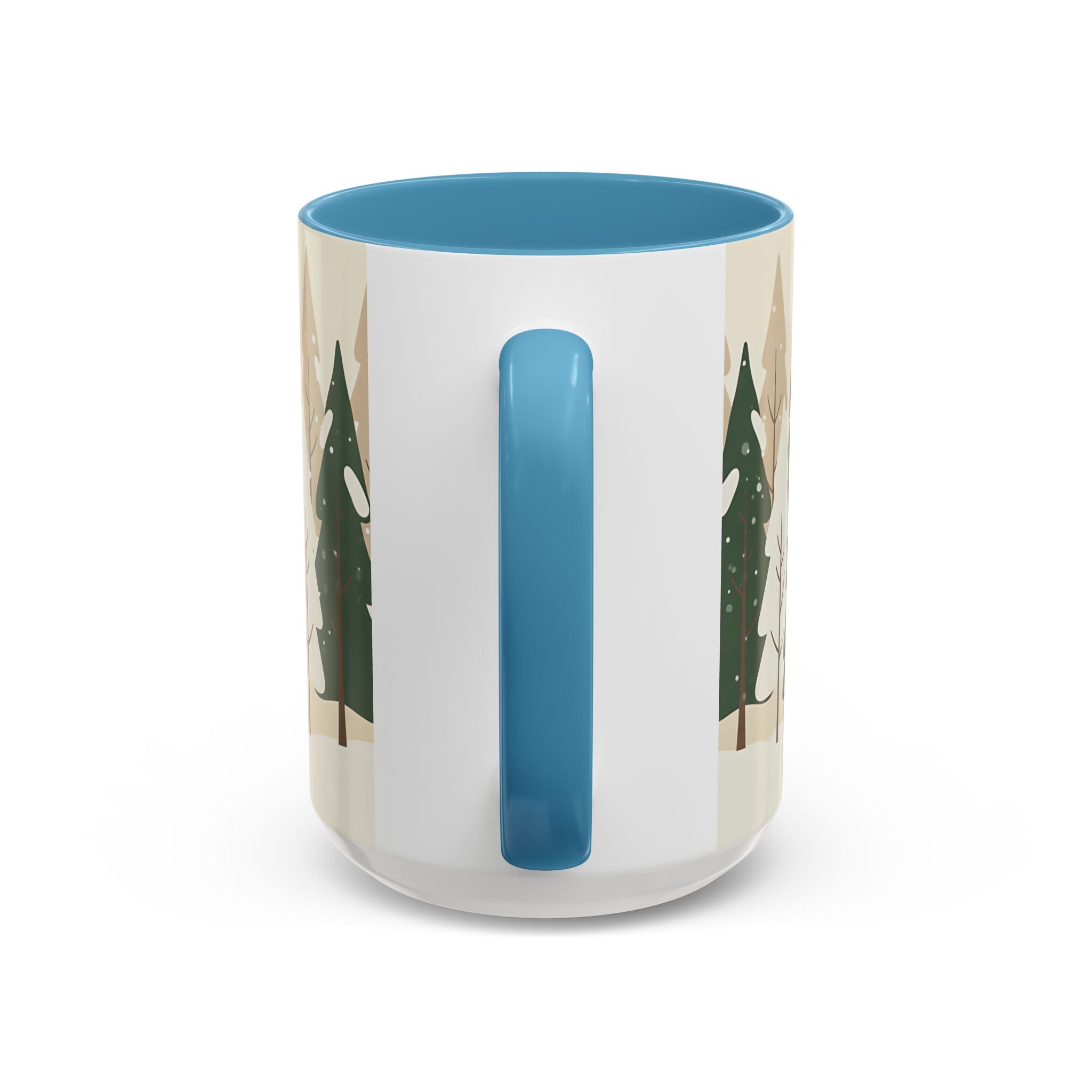 Minimal Winter Forest Accent Mug | Holiday Coffee Cup
