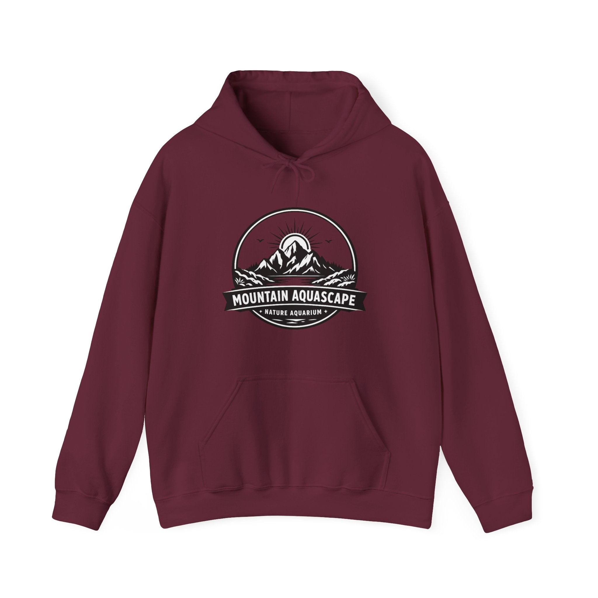 Two Side Aquascaping Mountain Hoodie — "Mountain Aquascape" Nature Aquascaping Pullover