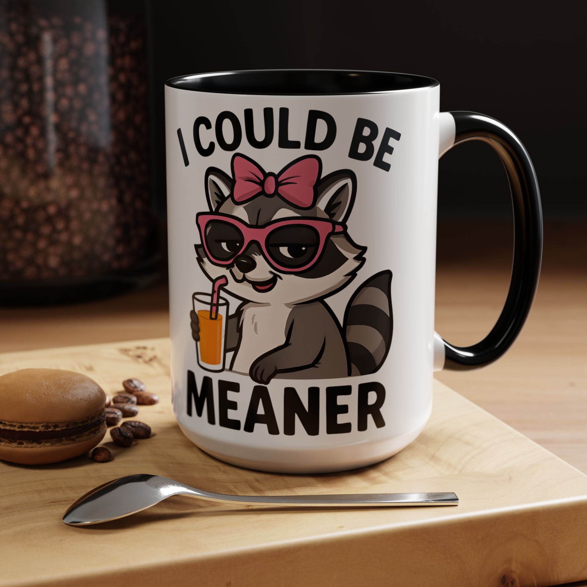 Sassy Raccoon Coffee Mug — Funny Accent Coffee Cup (11/15oz)
