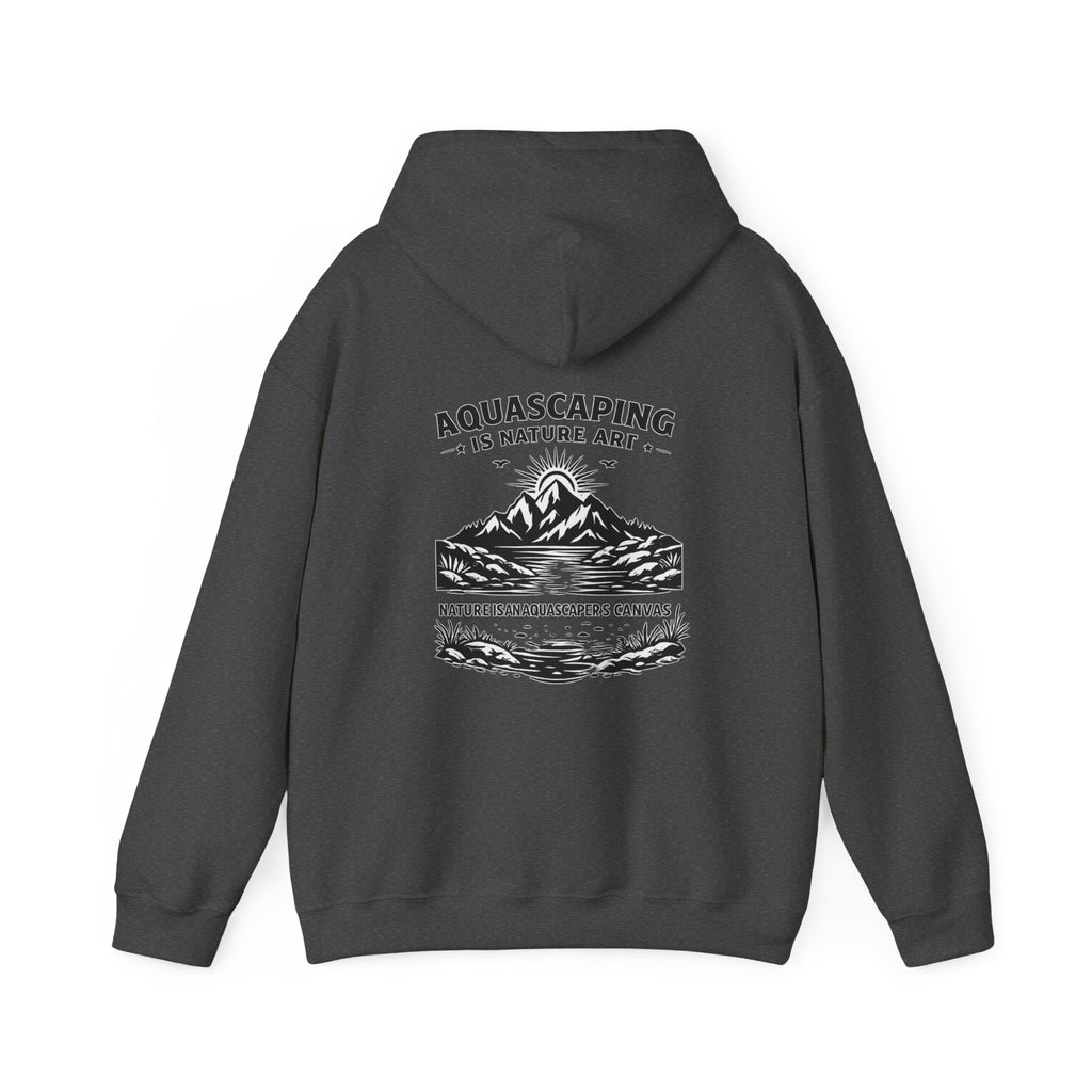 Two Side Aquascaping Mountain Hoodie — "Mountain Aquascape" Nature Aquascaping Pullover