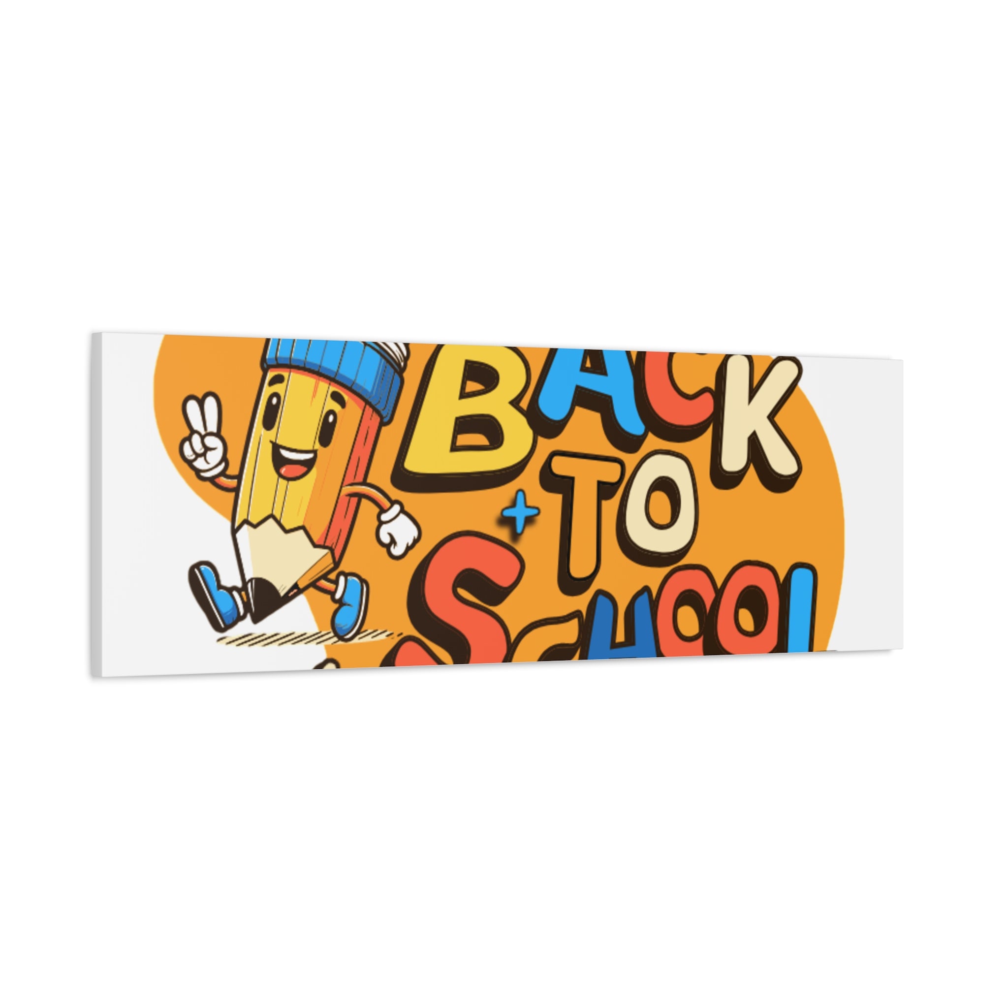Back to School Canvas Wall Art — Cheerful Pencil Classroom Decor