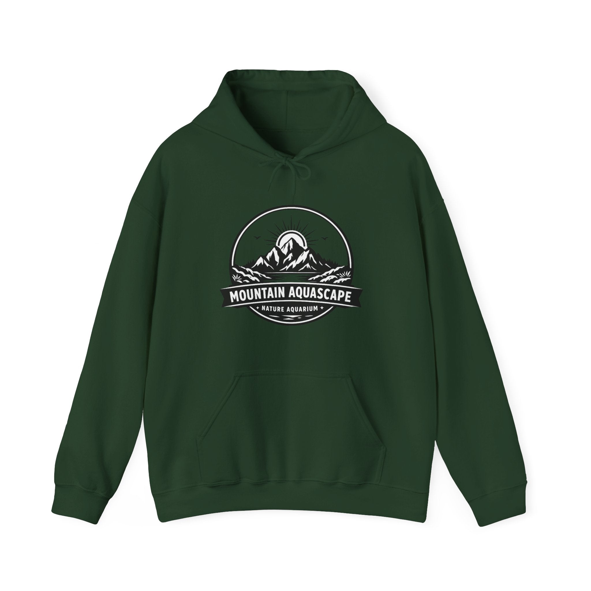 Two Side Aquascaping Mountain Hoodie — "Mountain Aquascape" Nature Aquascaping Pullover