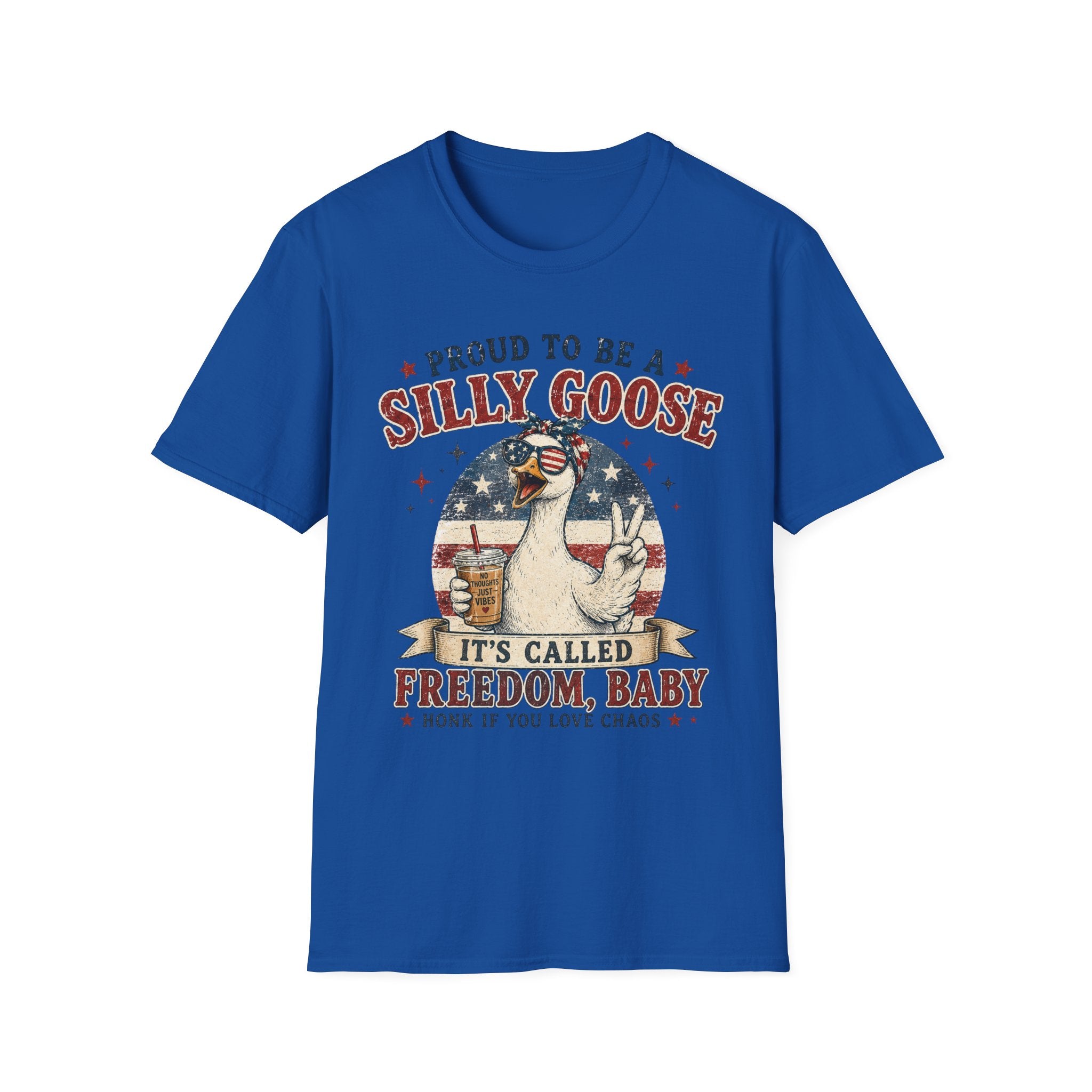 Funny Silly Goose Patriotic T-Shirt | Proud To Be A Silly Goose | Vintage 4th of July Graphic Tee
