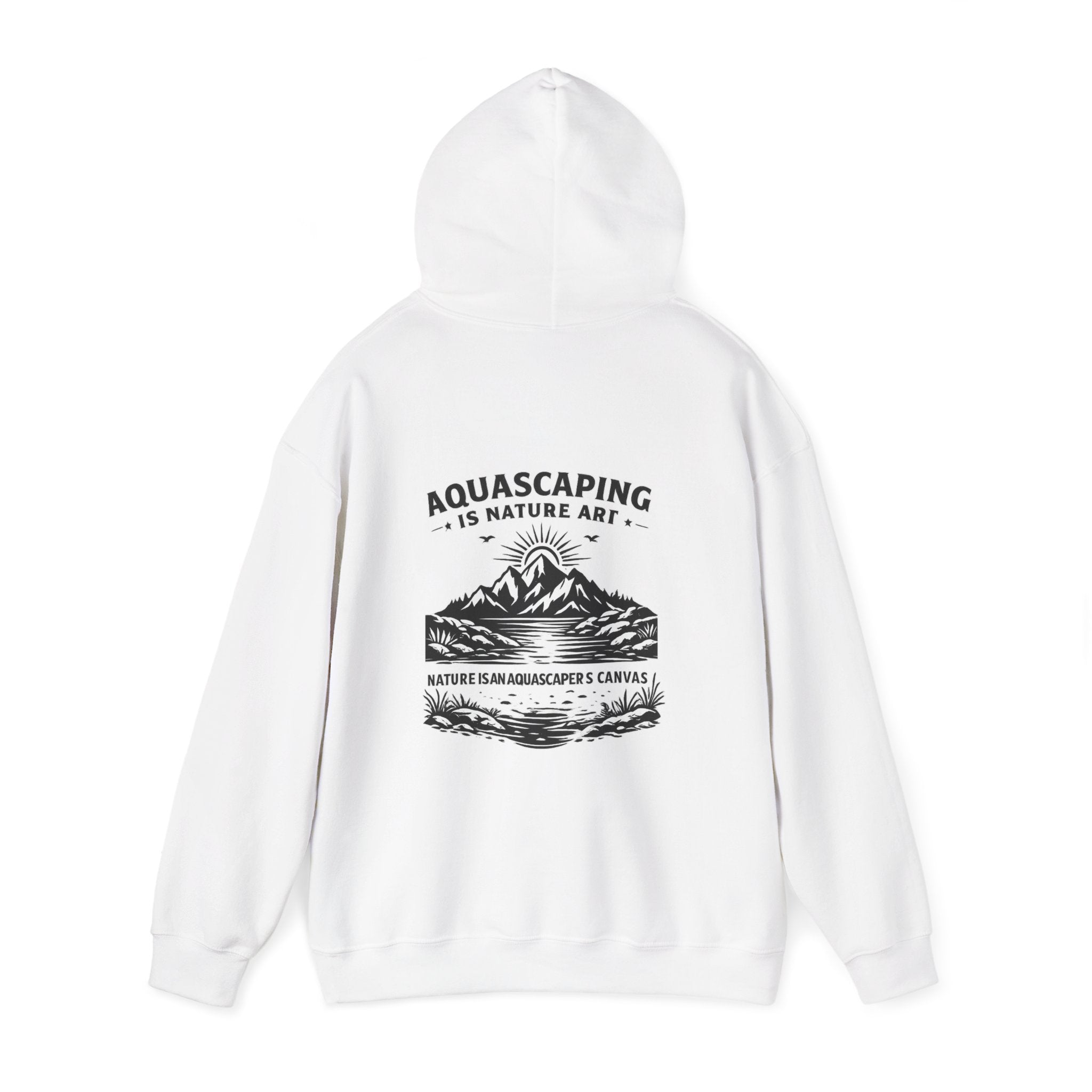 Two Side Aquascaping Mountain Hoodie — "Mountain Aquascape" Nature Aquascaping Pullover