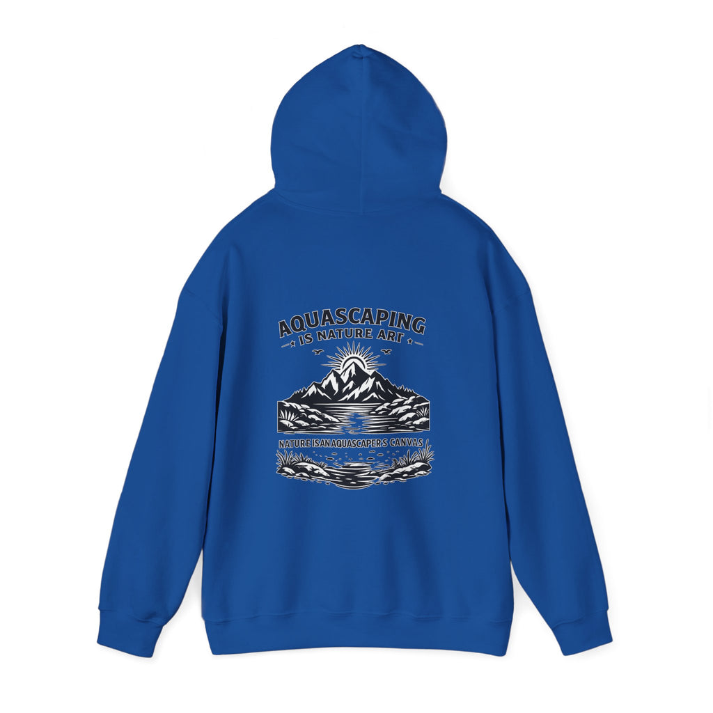 Two Side Aquascaping Mountain Hoodie — "Mountain Aquascape" Nature Aquascaping Pullover