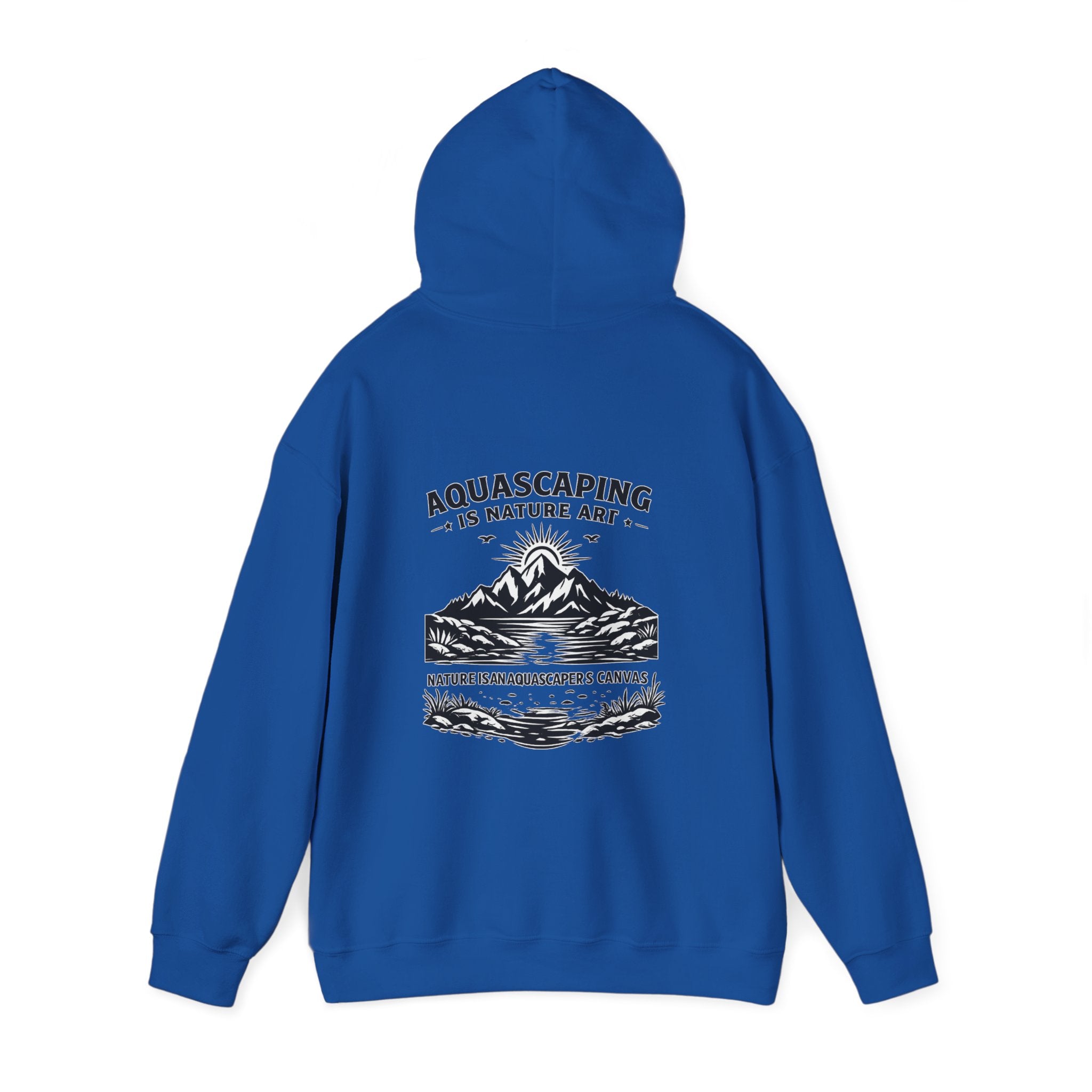 Two Side Aquascaping Mountain Hoodie — "Mountain Aquascape" Nature Aquascaping Pullover