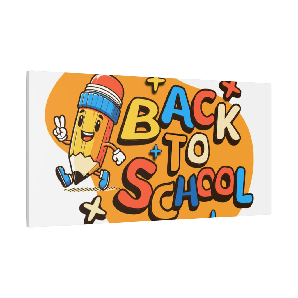 Back to School Canvas Wall Art — Cheerful Pencil Classroom Decor