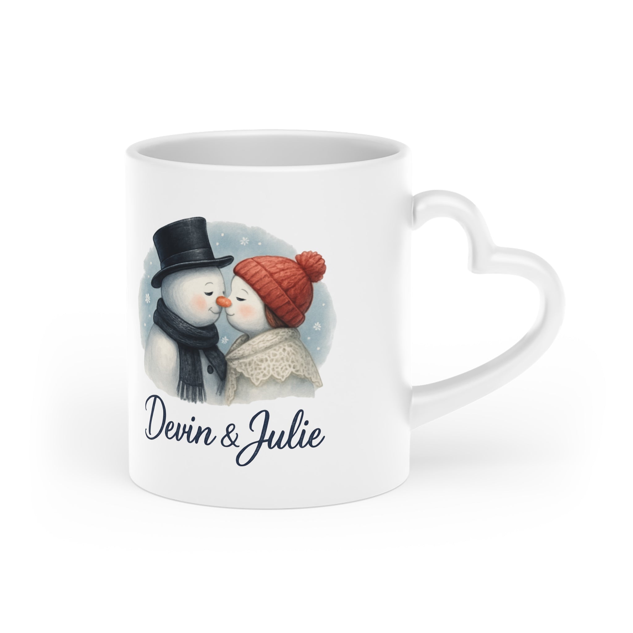 Personalized Valentine Lover Heart-Shaped Mug | Custom Name, Romantic Coffee Cup
