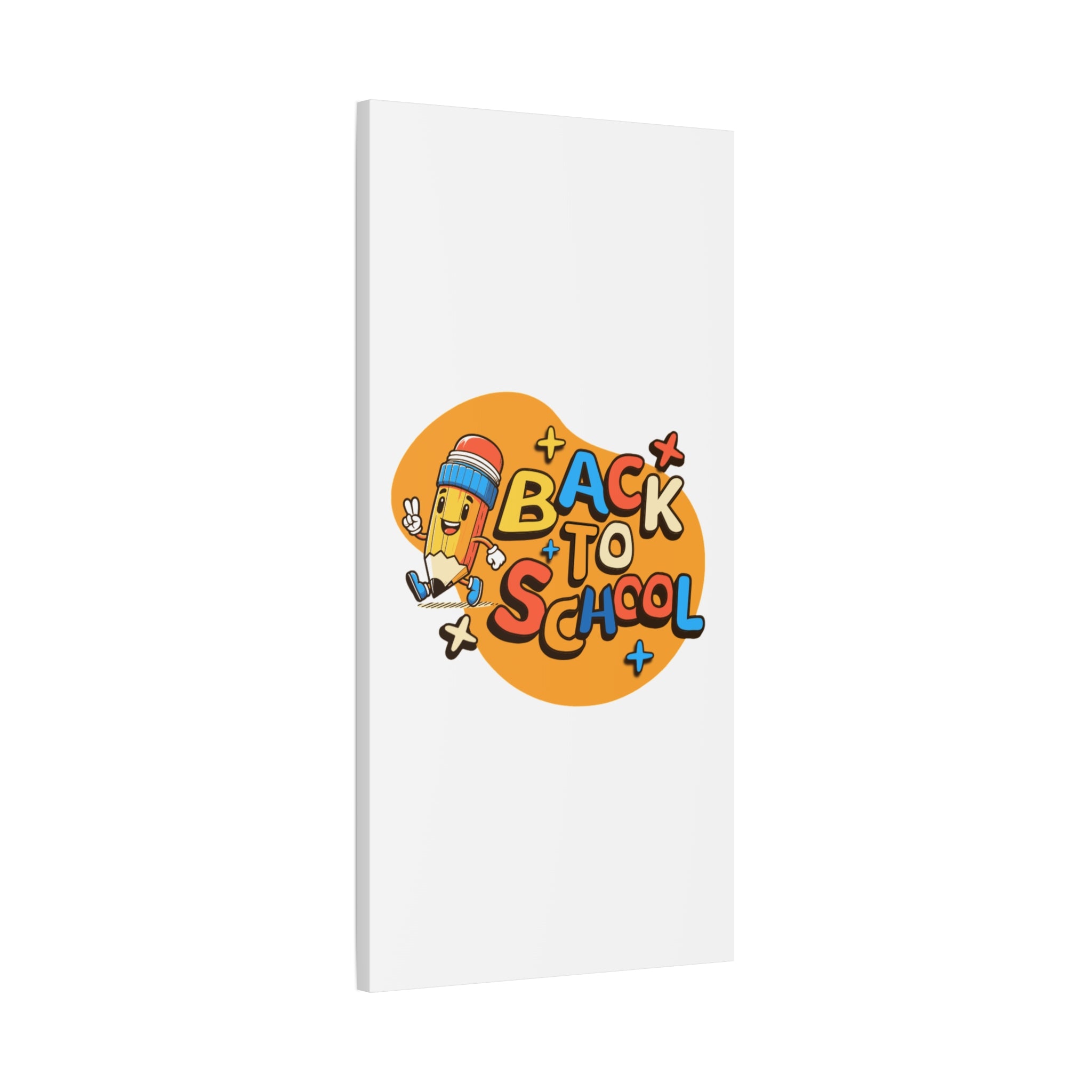 Back to School Canvas Wall Art — Cheerful Pencil Classroom Decor