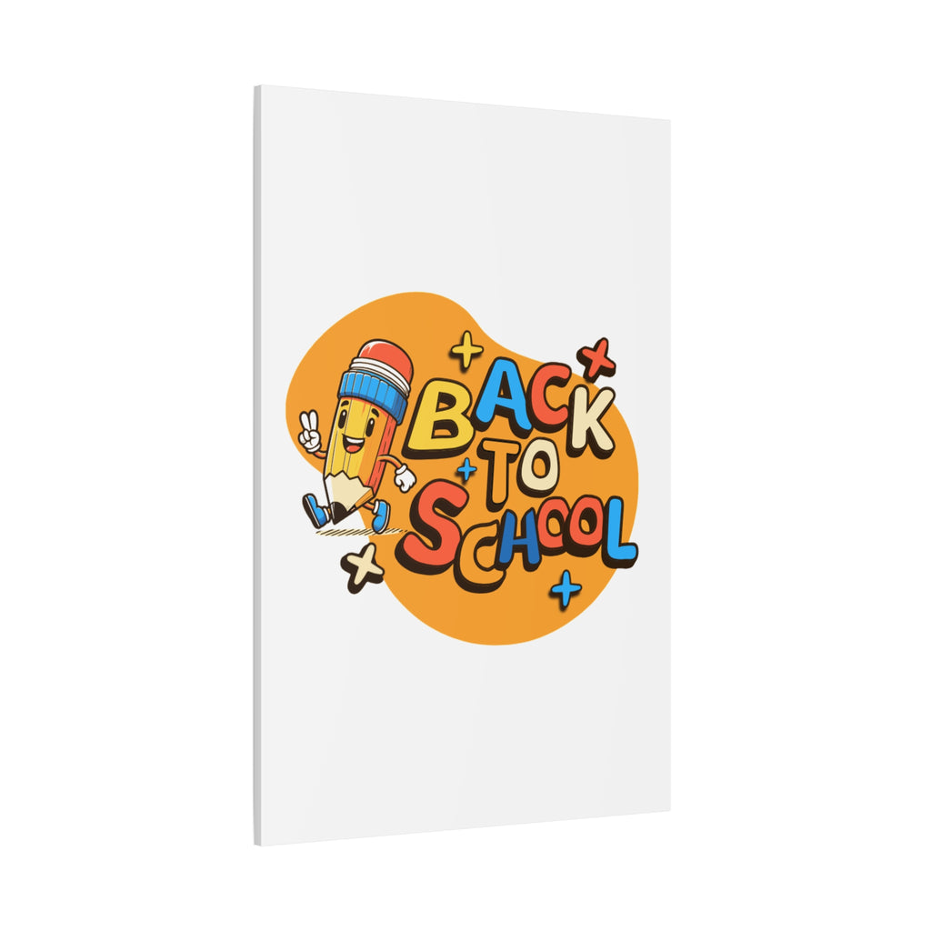 Back to School Canvas Wall Art — Cheerful Pencil Classroom Decor