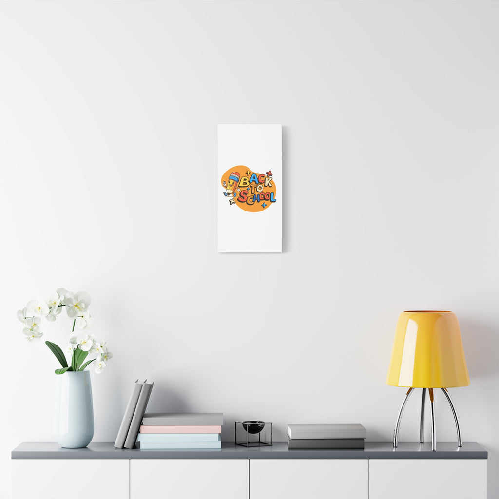 Back to School Canvas Wall Art — Cheerful Pencil Classroom Decor