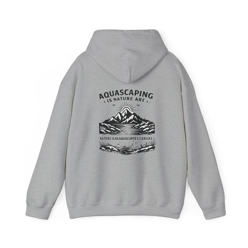 Two Side Aquascaping Mountain Hoodie — "Mountain Aquascape" Nature Aquascaping Pullover