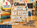 COMBO Personalized First & Last Day of School Sign Set | Includes 5 Interchangeable Name Tags
