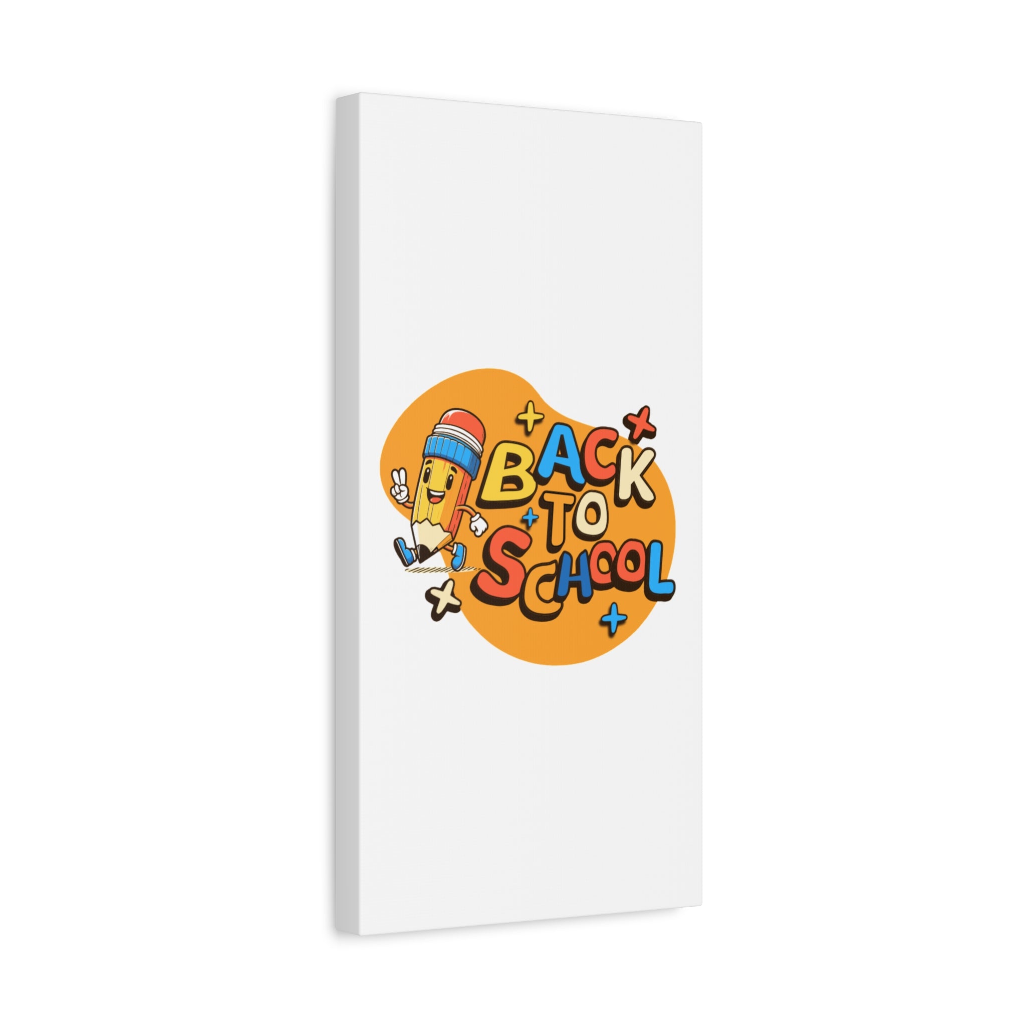 Back to School Canvas Wall Art — Cheerful Pencil Classroom Decor
