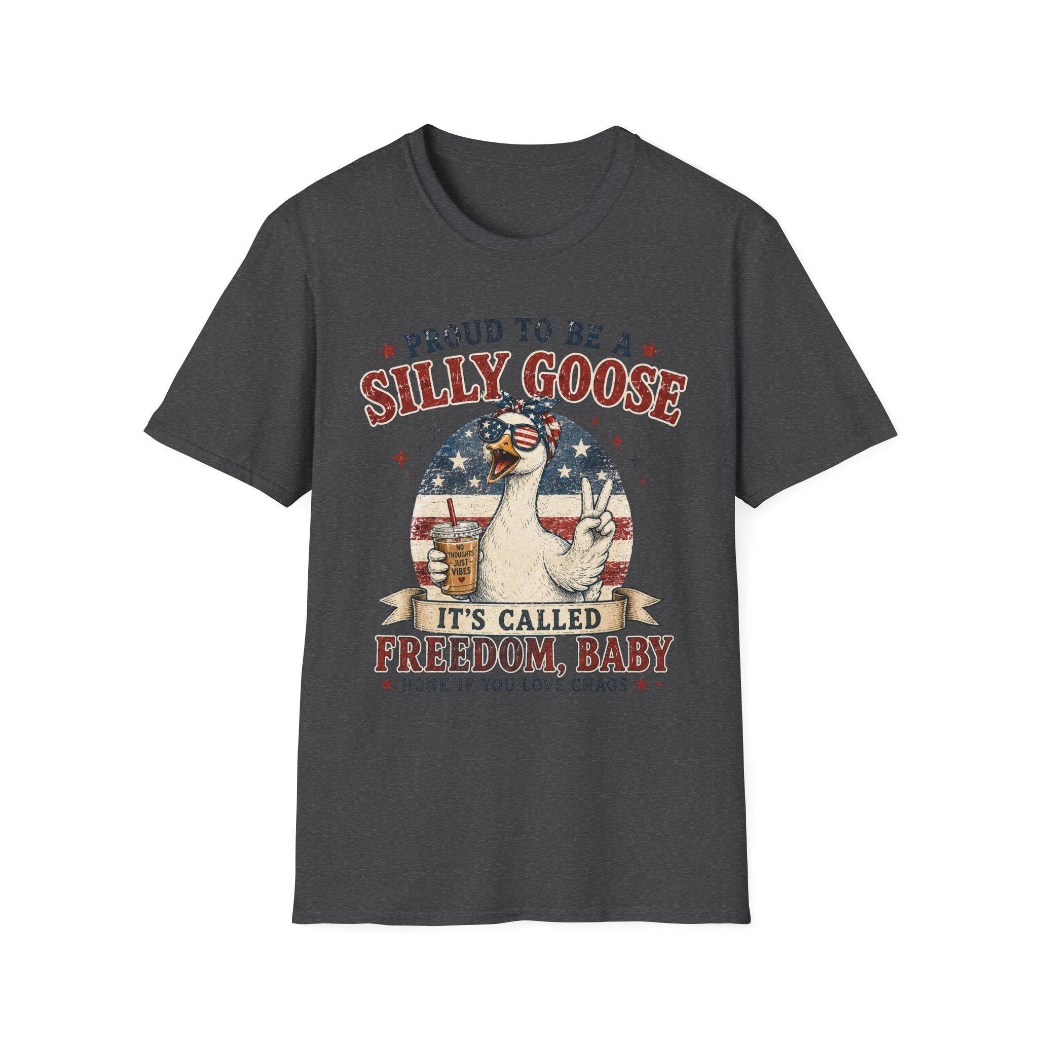 Funny Silly Goose Patriotic T-Shirt | Proud To Be A Silly Goose | Vintage 4th of July Graphic Tee