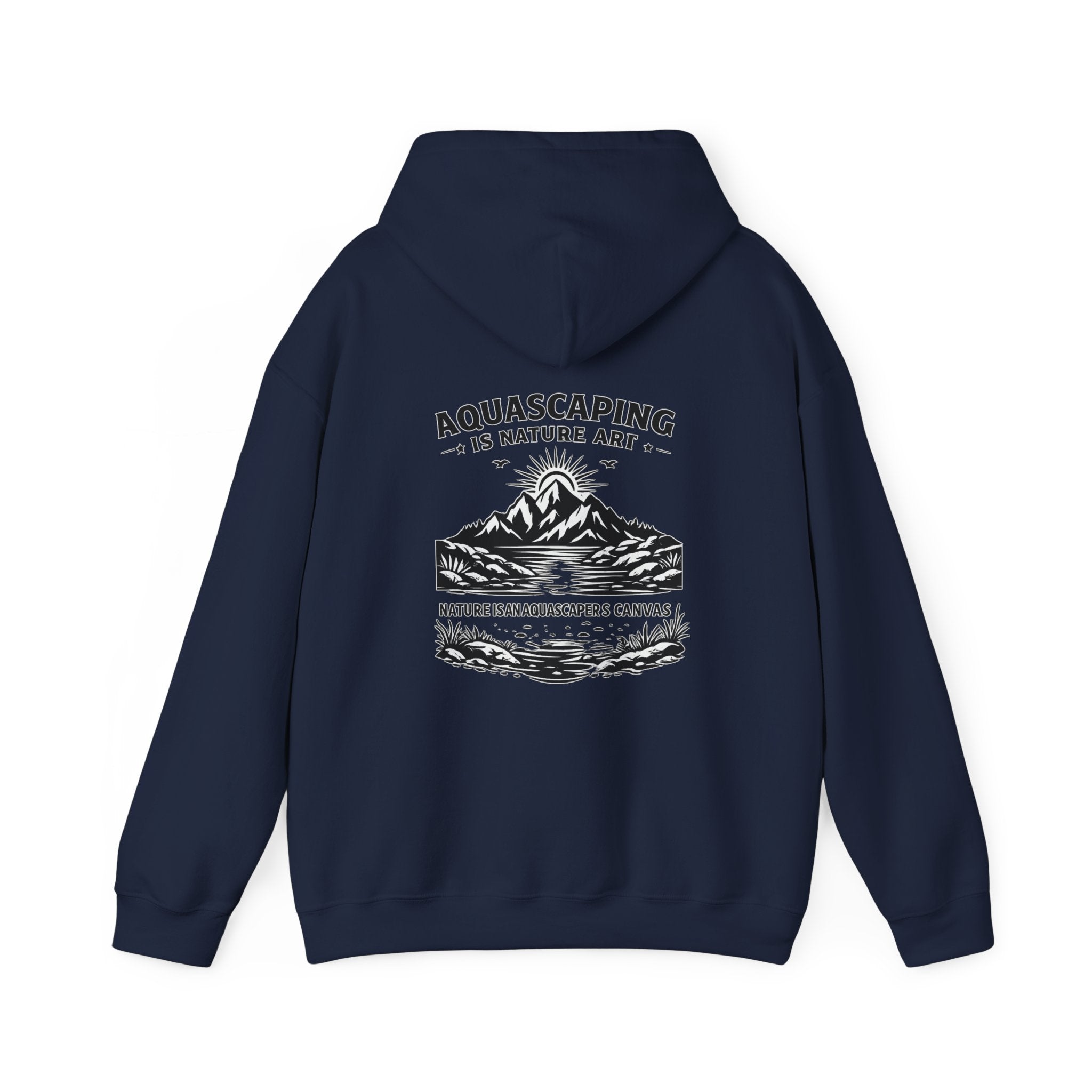 Two Side Aquascaping Mountain Hoodie — "Mountain Aquascape" Nature Aquascaping Pullover