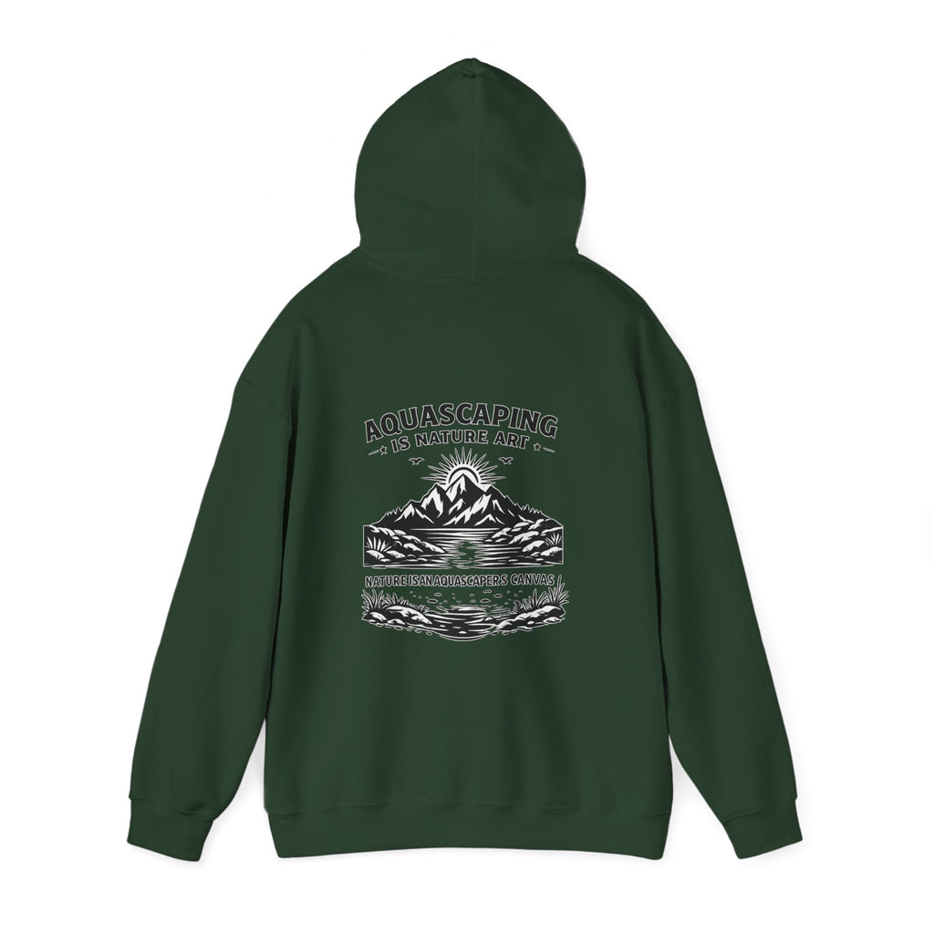 Two Side Aquascaping Mountain Hoodie — "Mountain Aquascape" Nature Aquascaping Pullover