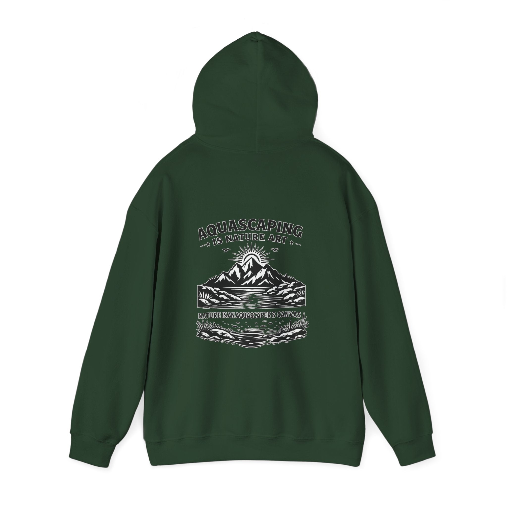 Two Side Aquascaping Mountain Hoodie — "Mountain Aquascape" Nature Aquascaping Pullover