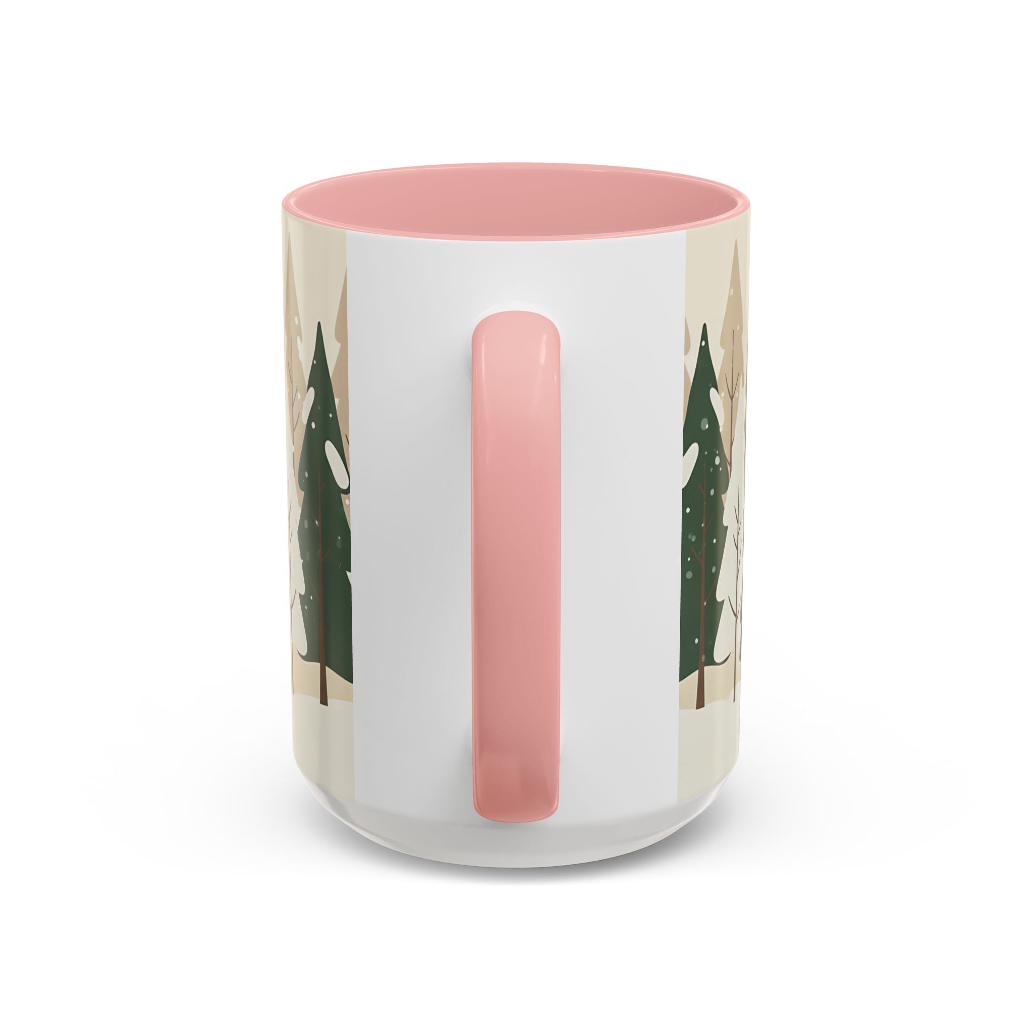 Minimal Winter Forest Accent Mug | Holiday Coffee Cup