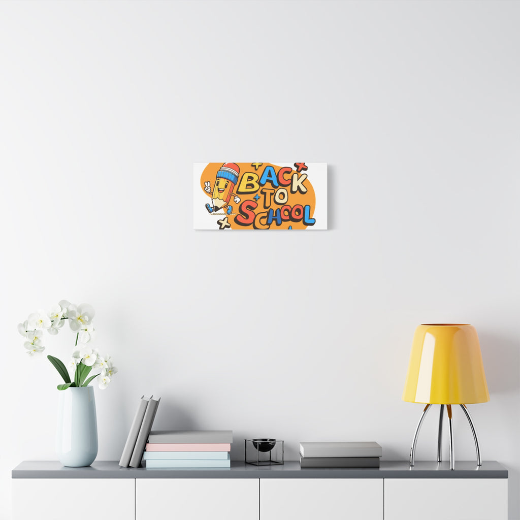 Back to School Canvas Wall Art — Cheerful Pencil Classroom Decor