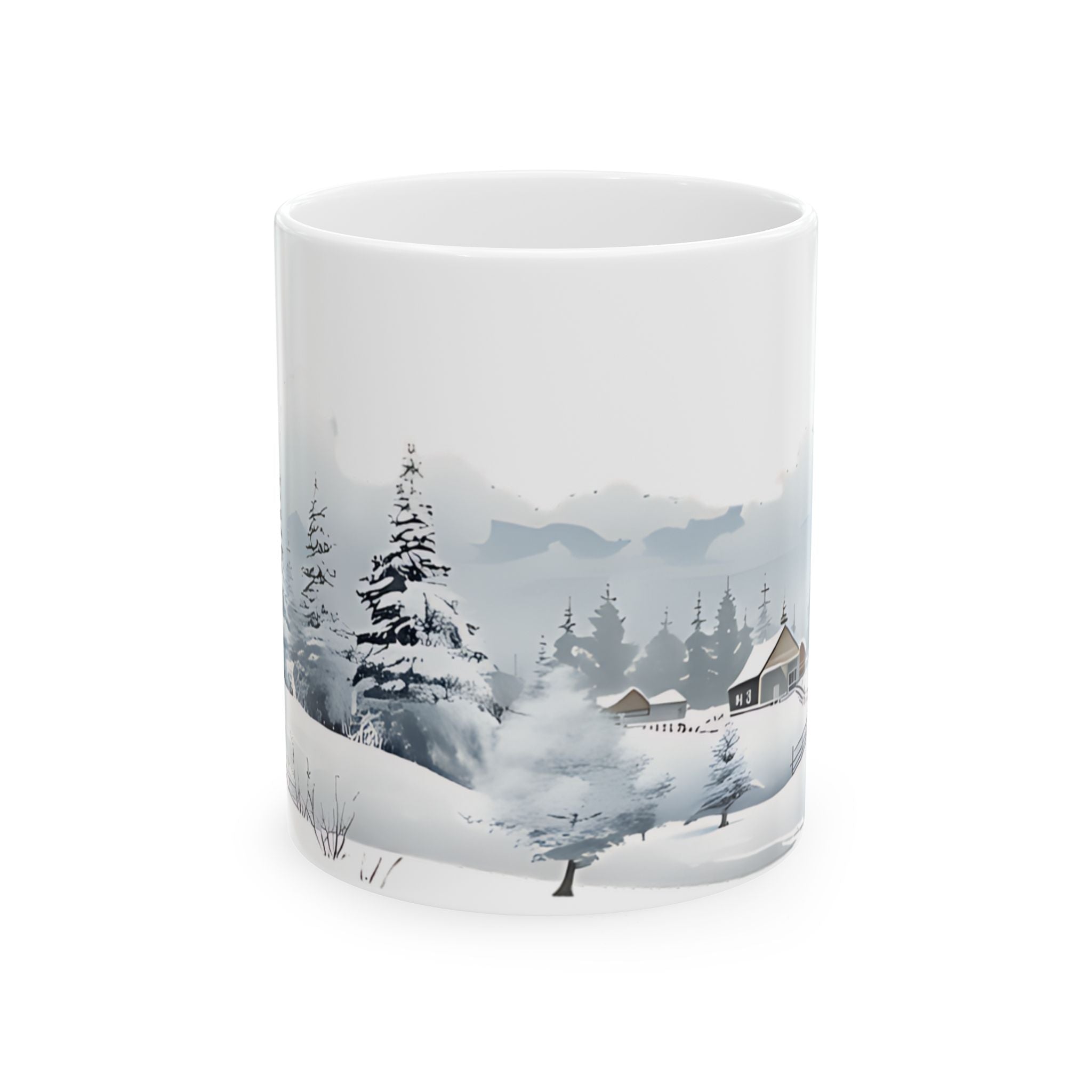 Watercolor Winter Forest Mug
