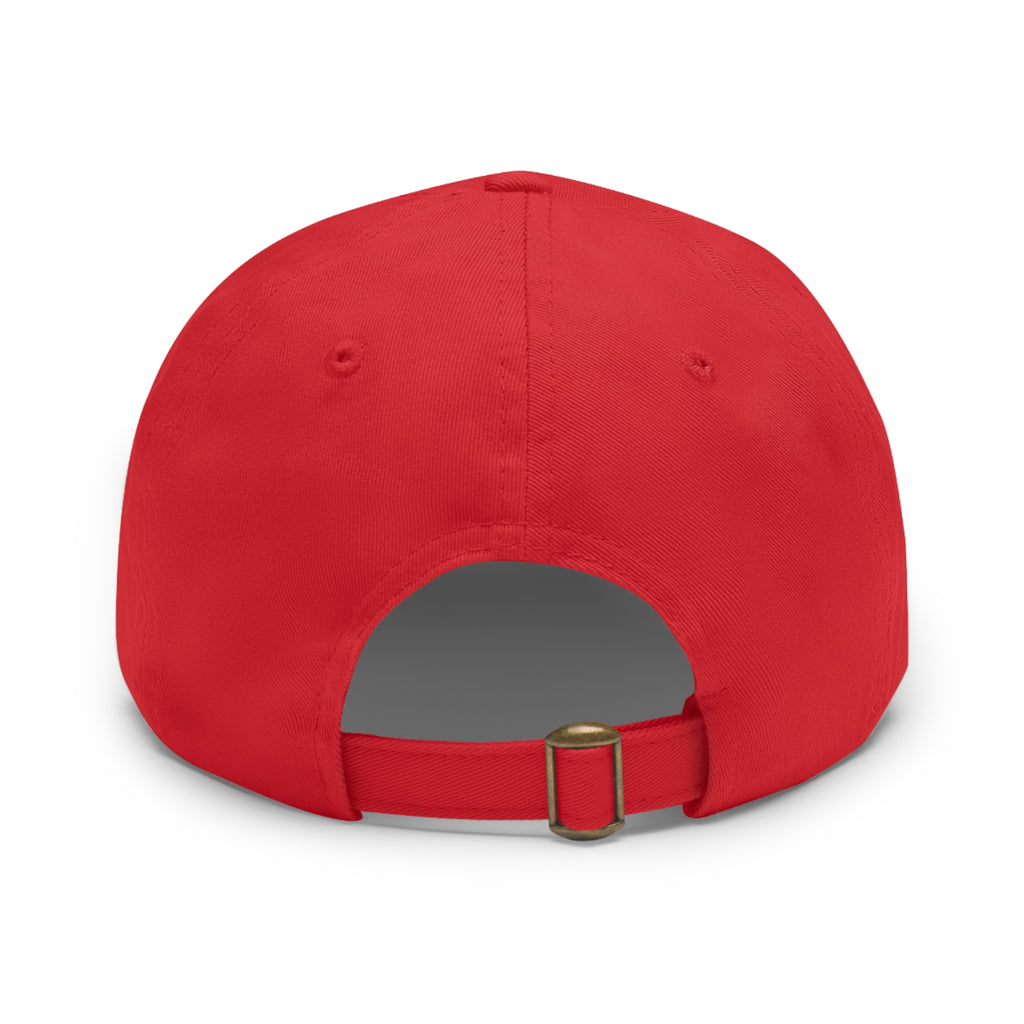 Personalized "Dad" Leather Patch Dad Hat — Custom Father's Day Cap