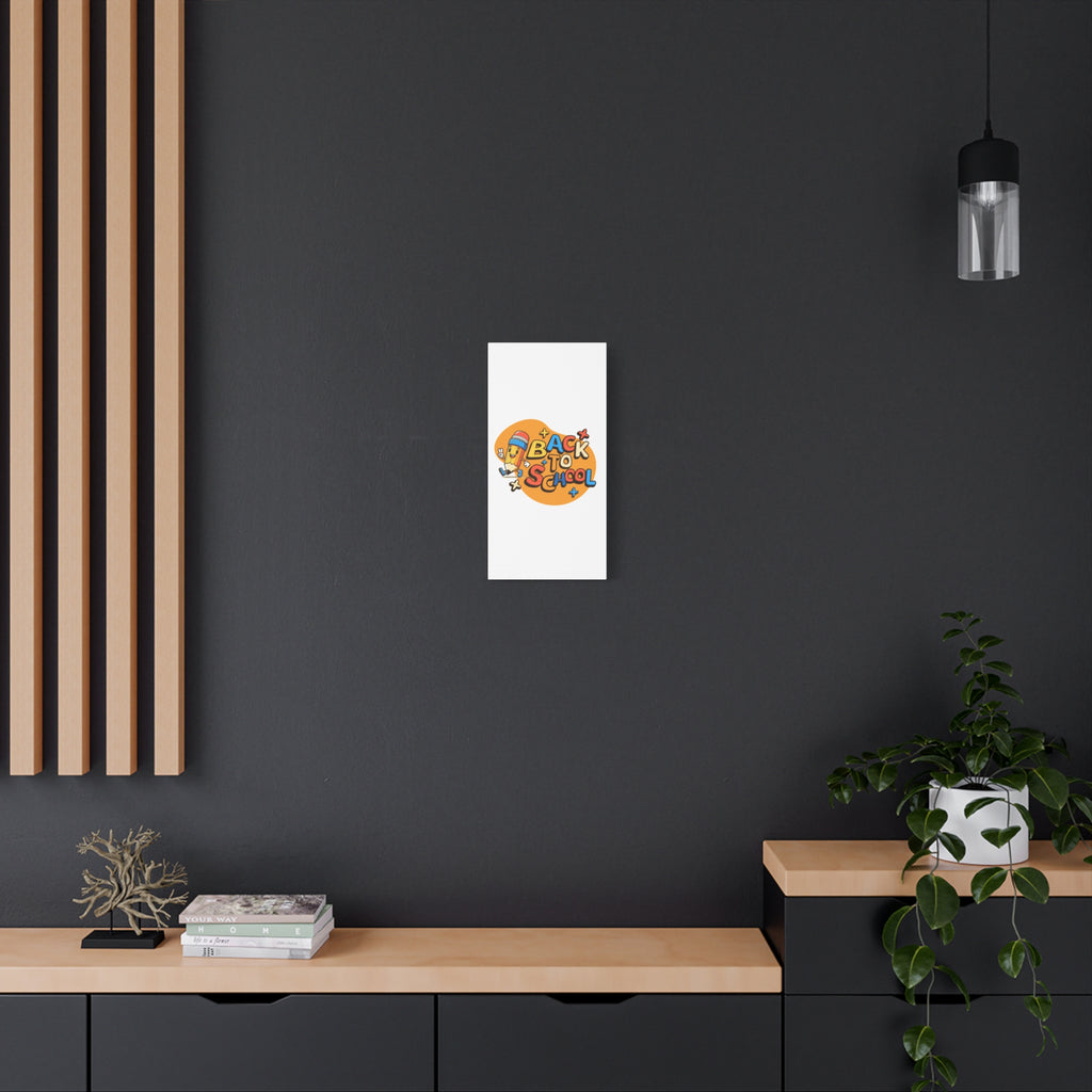 Back to School Canvas Wall Art — Cheerful Pencil Classroom Decor