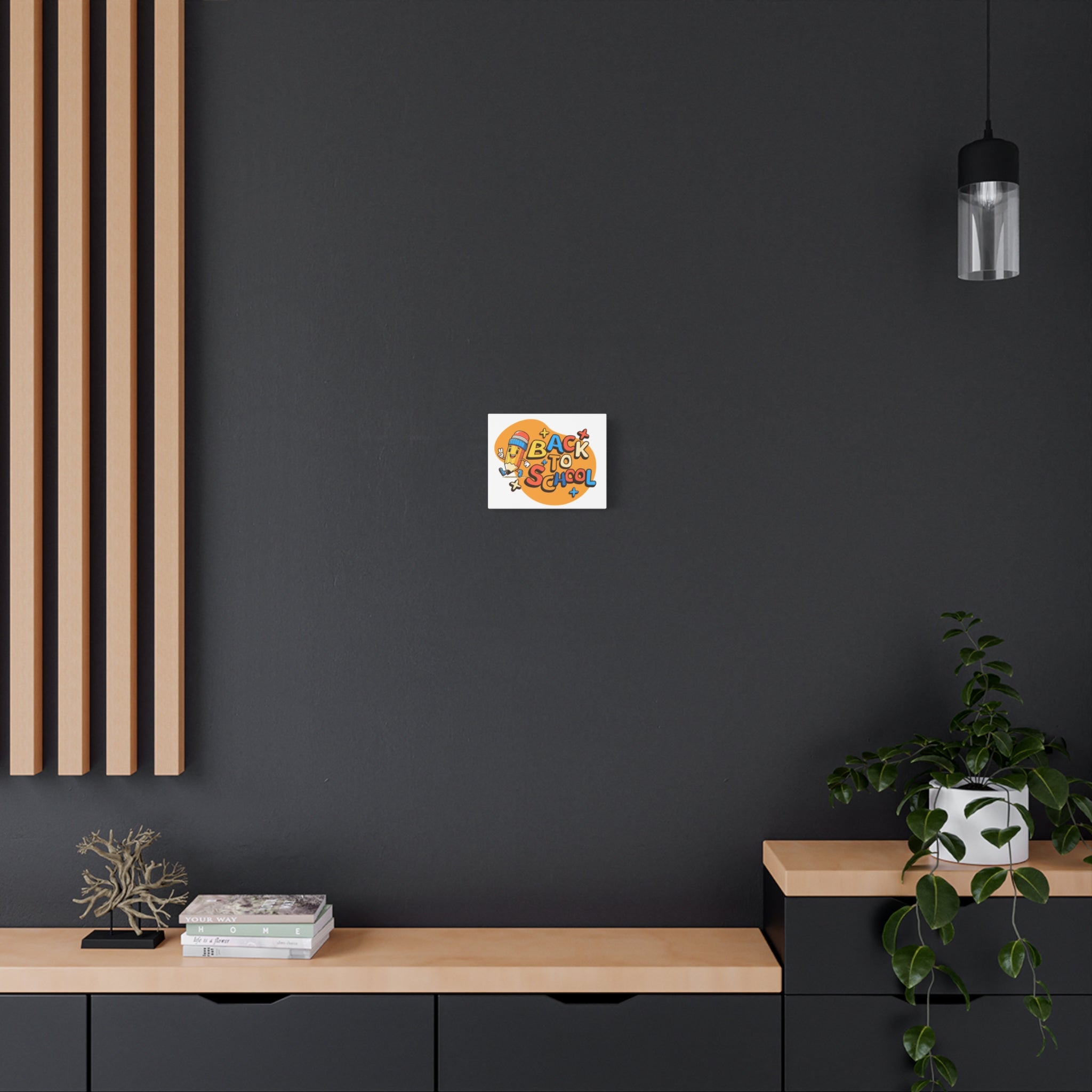 Back to School Canvas Wall Art — Cheerful Pencil Classroom Decor