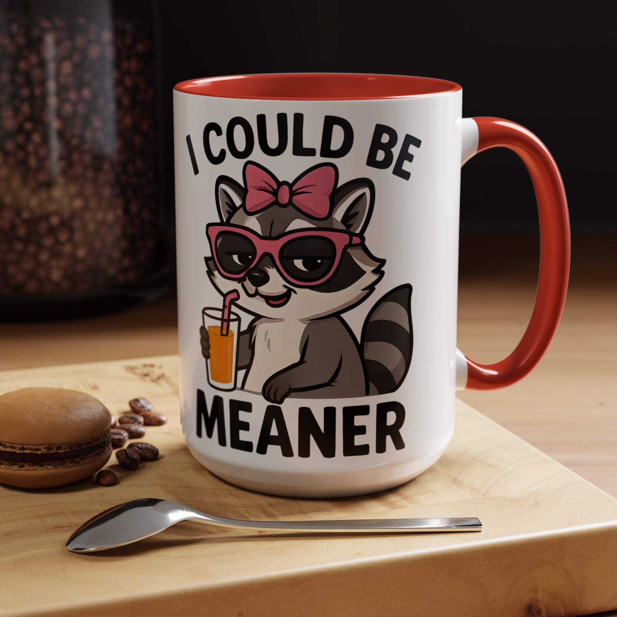 Sassy Raccoon Coffee Mug — Funny Accent Coffee Cup (11/15oz)