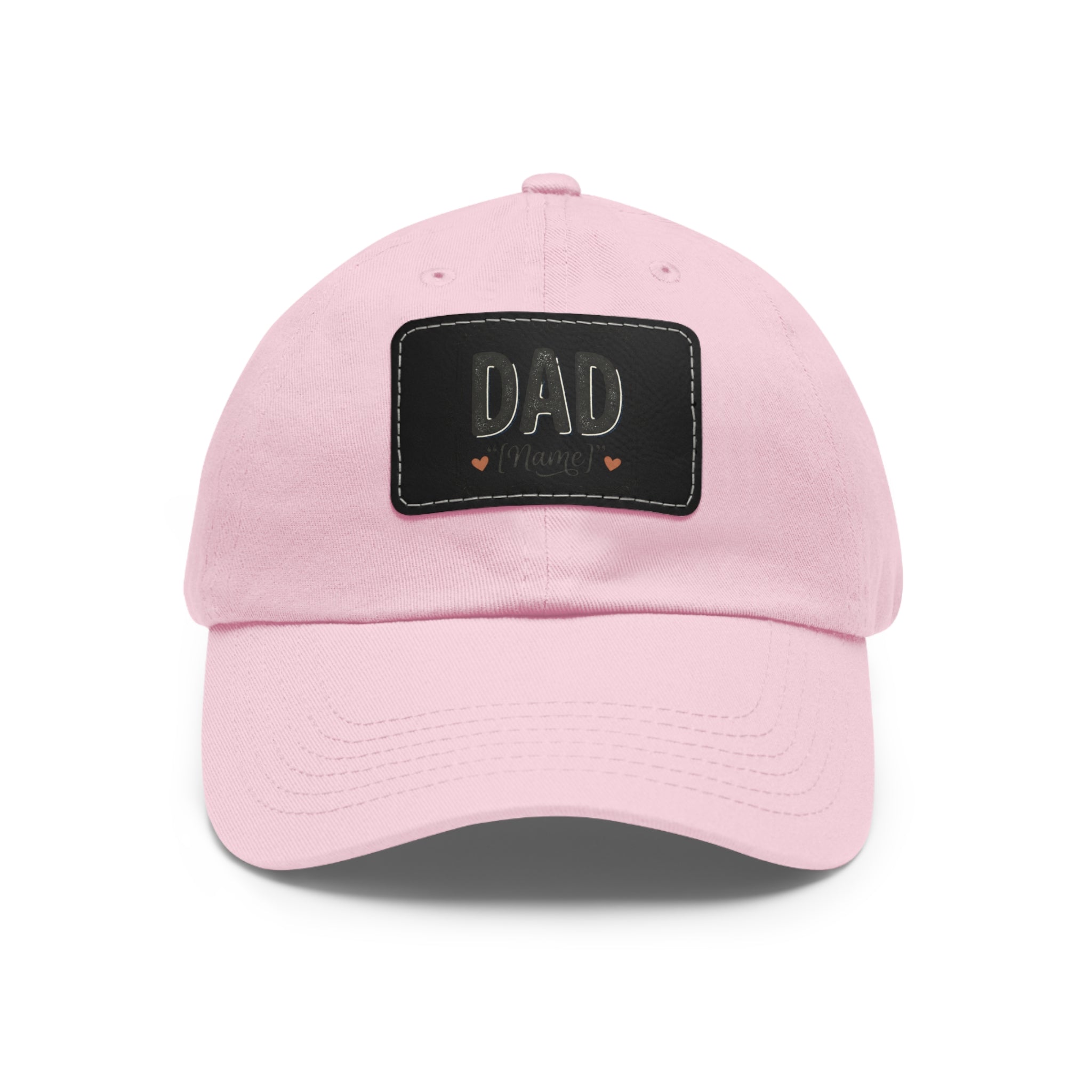 Personalized "Dad" Leather Patch Dad Hat — Custom Father's Day Cap