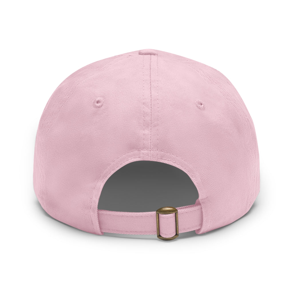 Personalized "Dad" Leather Patch Dad Hat — Custom Father's Day Cap