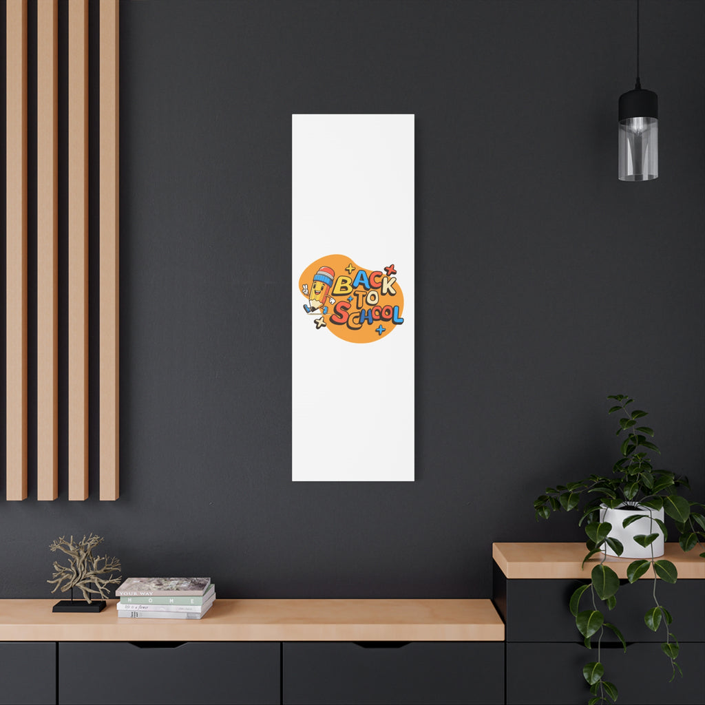 Back to School Canvas Wall Art — Cheerful Pencil Classroom Decor